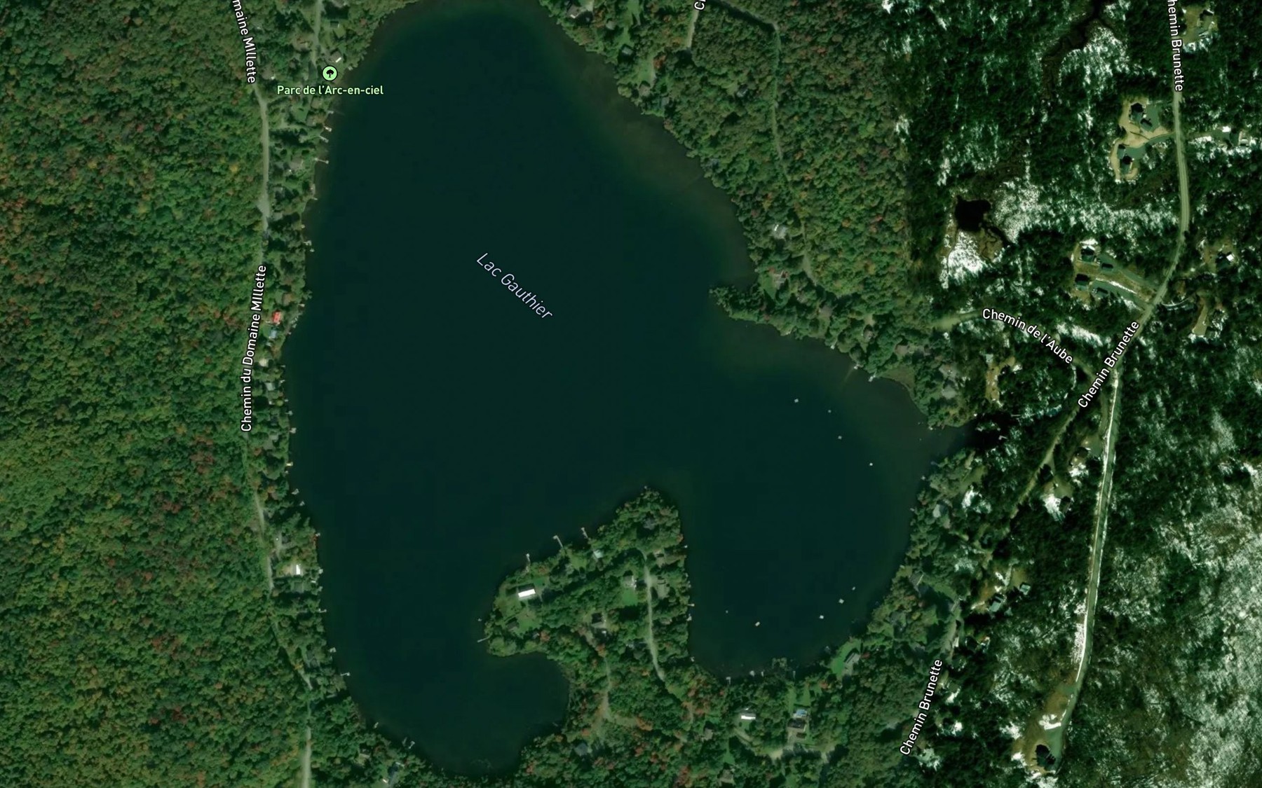 Satellite map of the Lac Gauthier