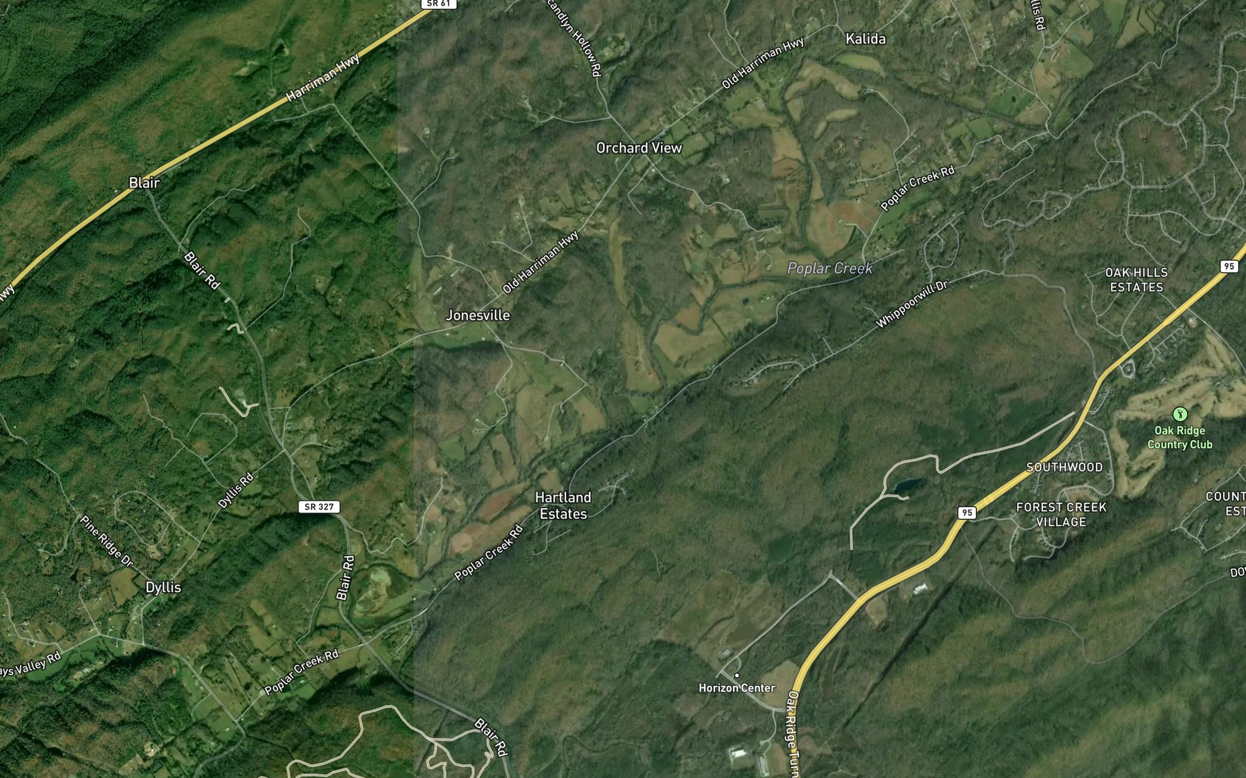 Satellite map of the Webster Branch