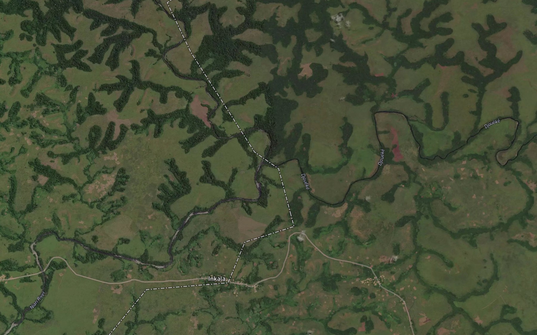 Satellite map of the Ndouo