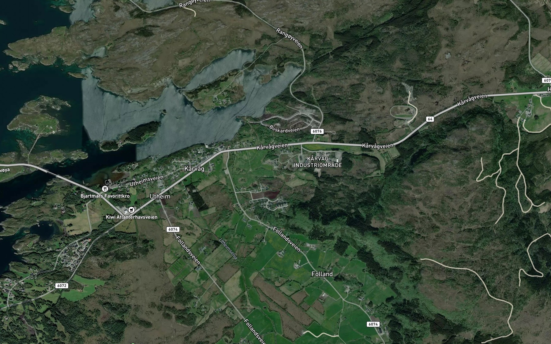 Satellite map of the Steindalsbekken