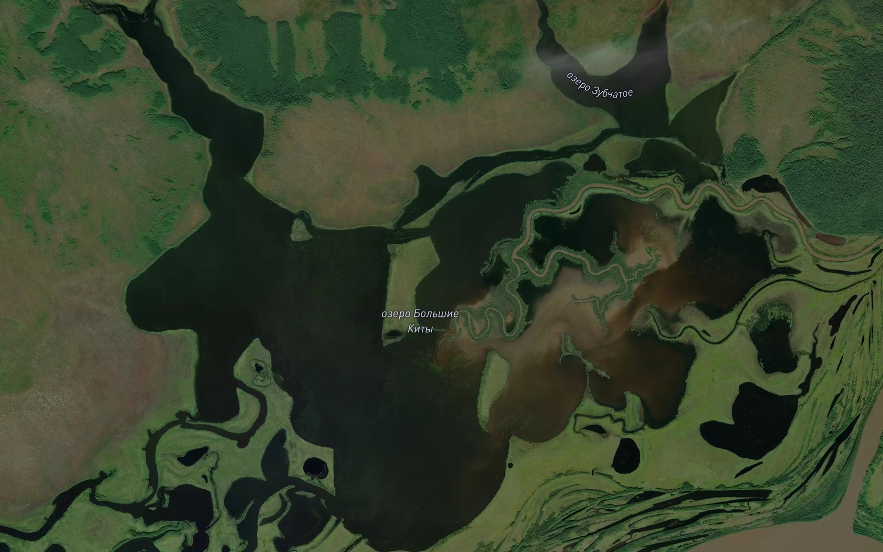 Satellite map of the Ozero Bol'shiye Kity