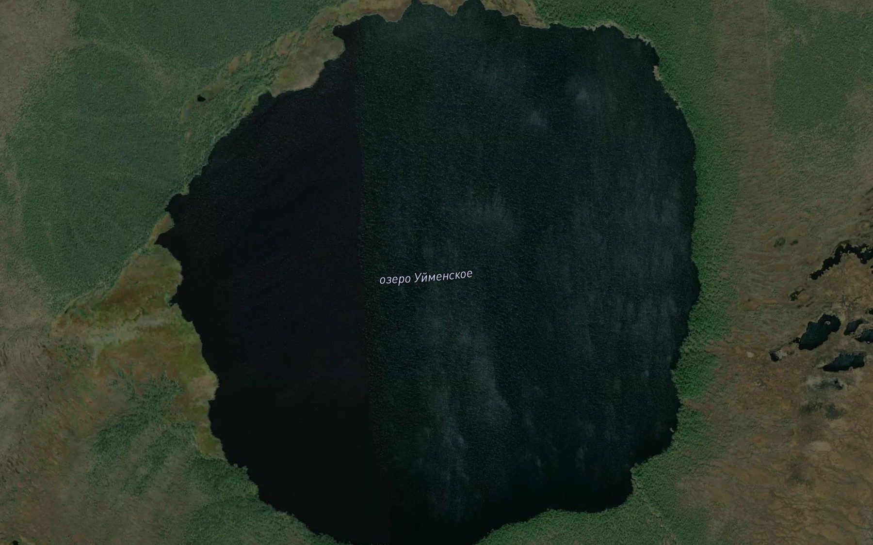Satellite map of the Ozero Uymenskoye