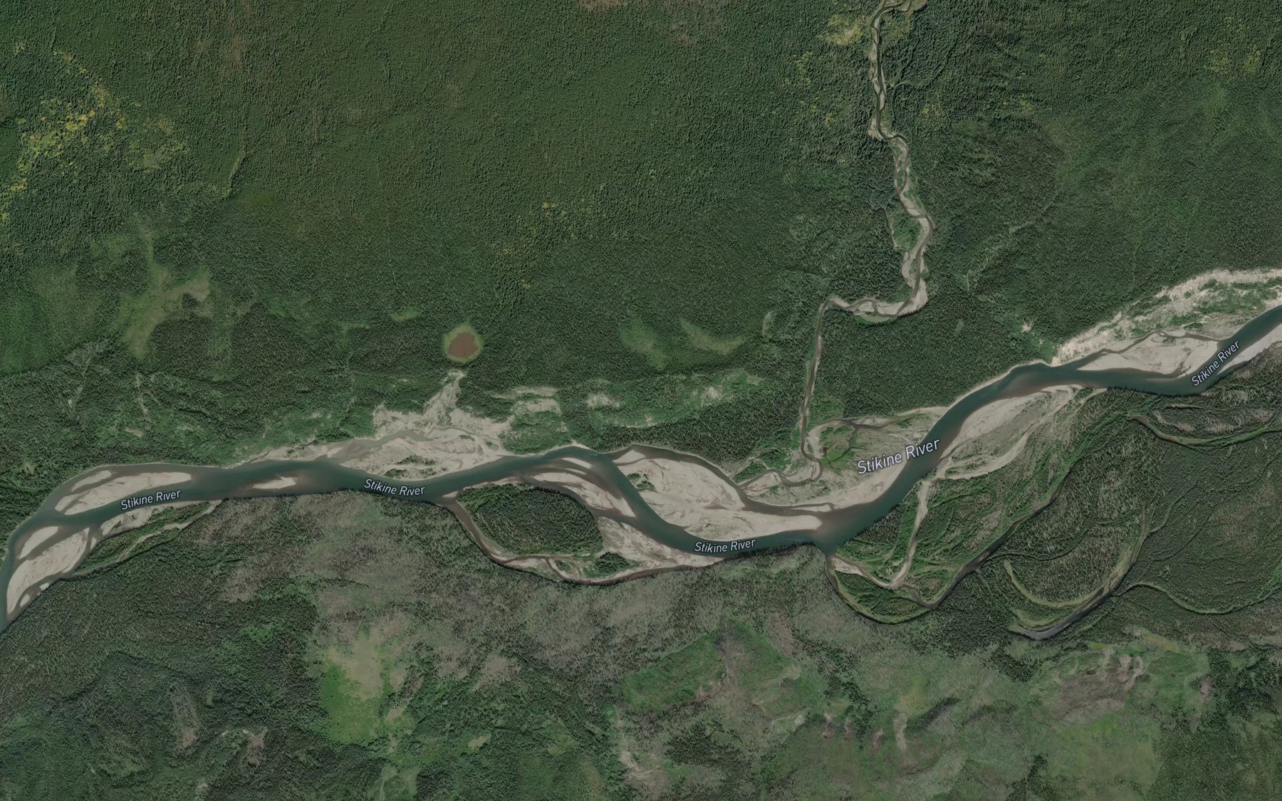 Satellite map of the Kehlechoa River