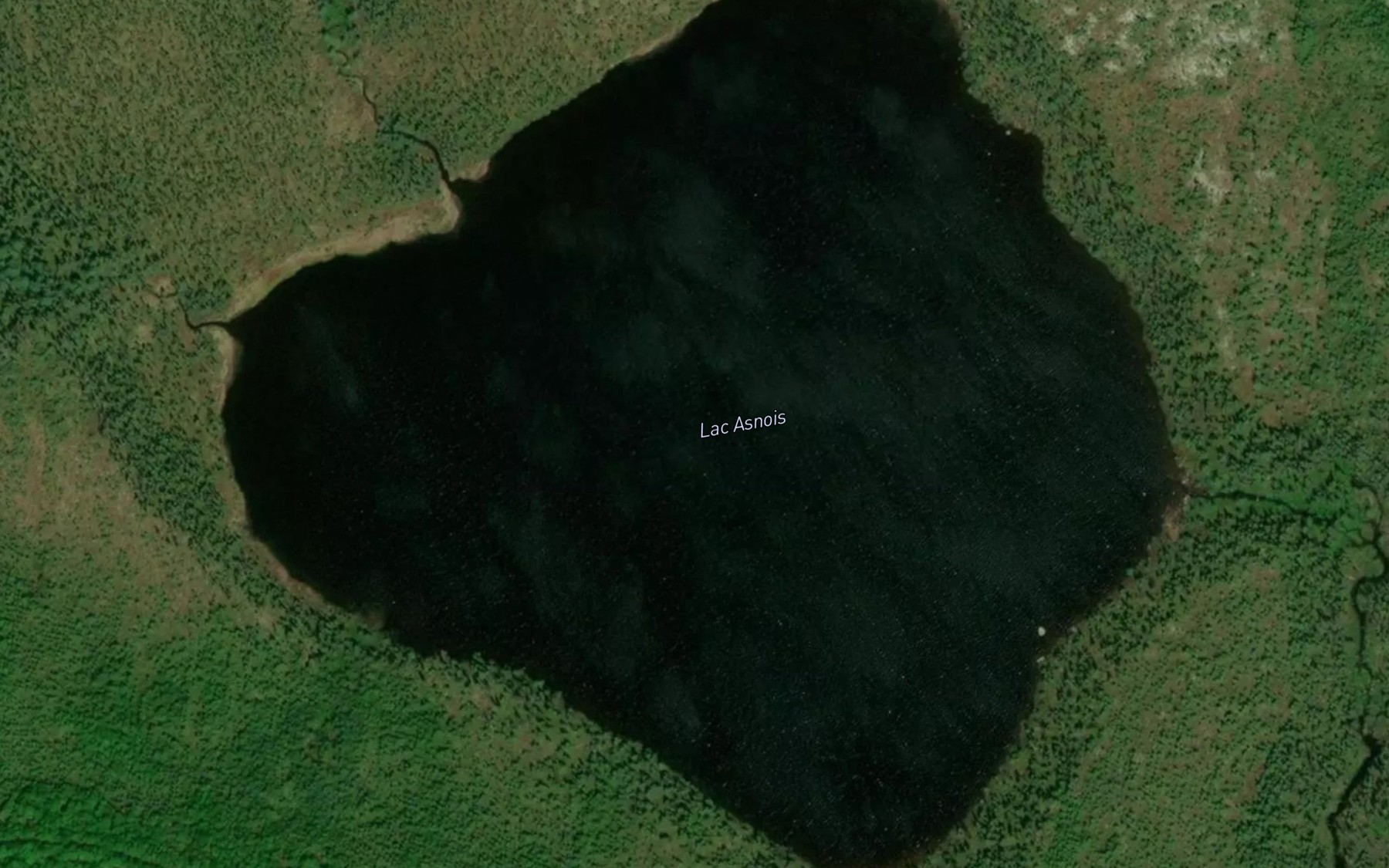 Satellite map of the Lac Asnois