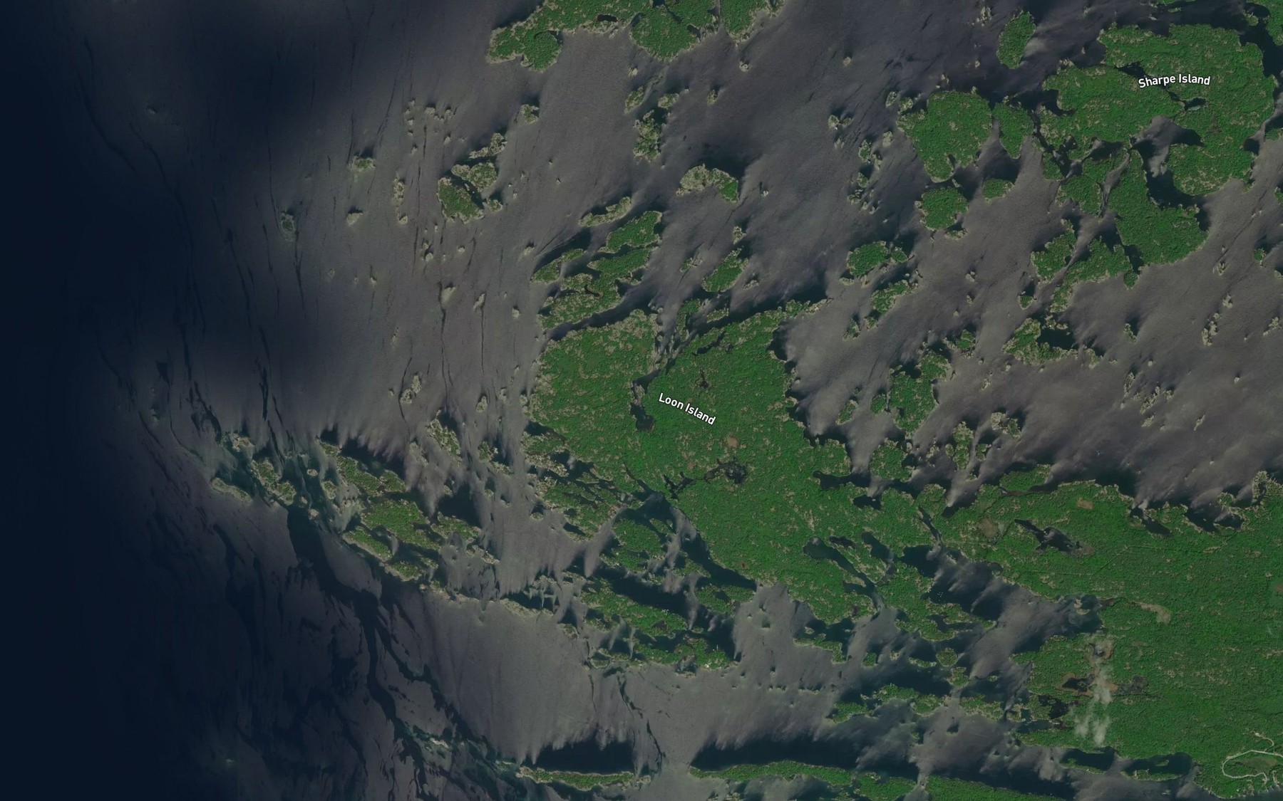 Satellite map of the Starvation Bay