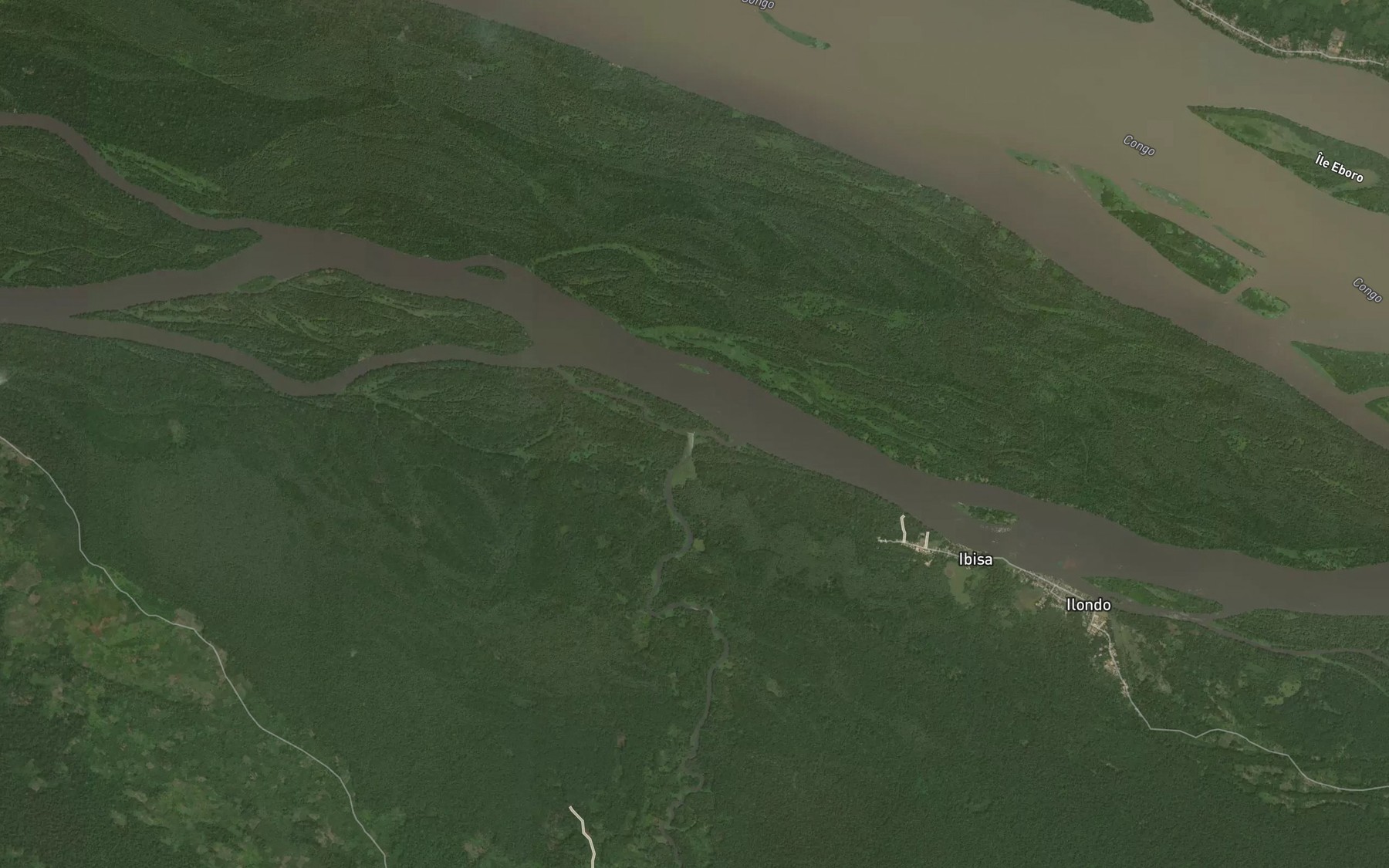 Satellite map of the Lukombe