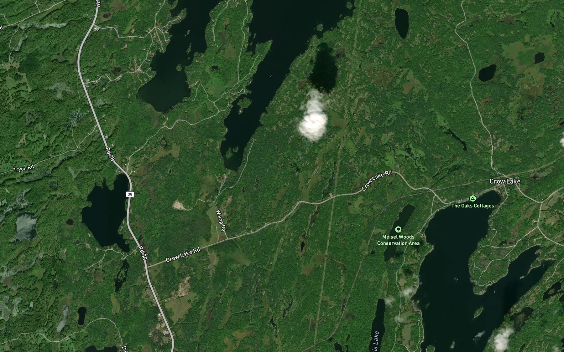 Satellite map of the McCrimmon Bay