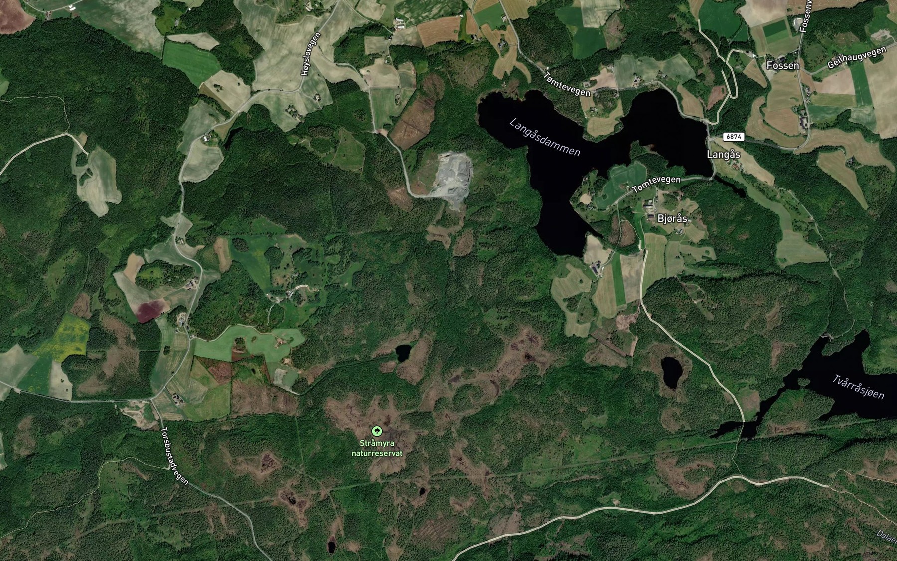 Satellite map of the Brannasbekken
