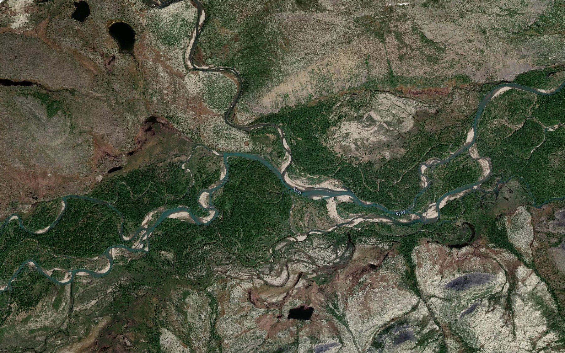 Satellite map of the Ken'yelichi