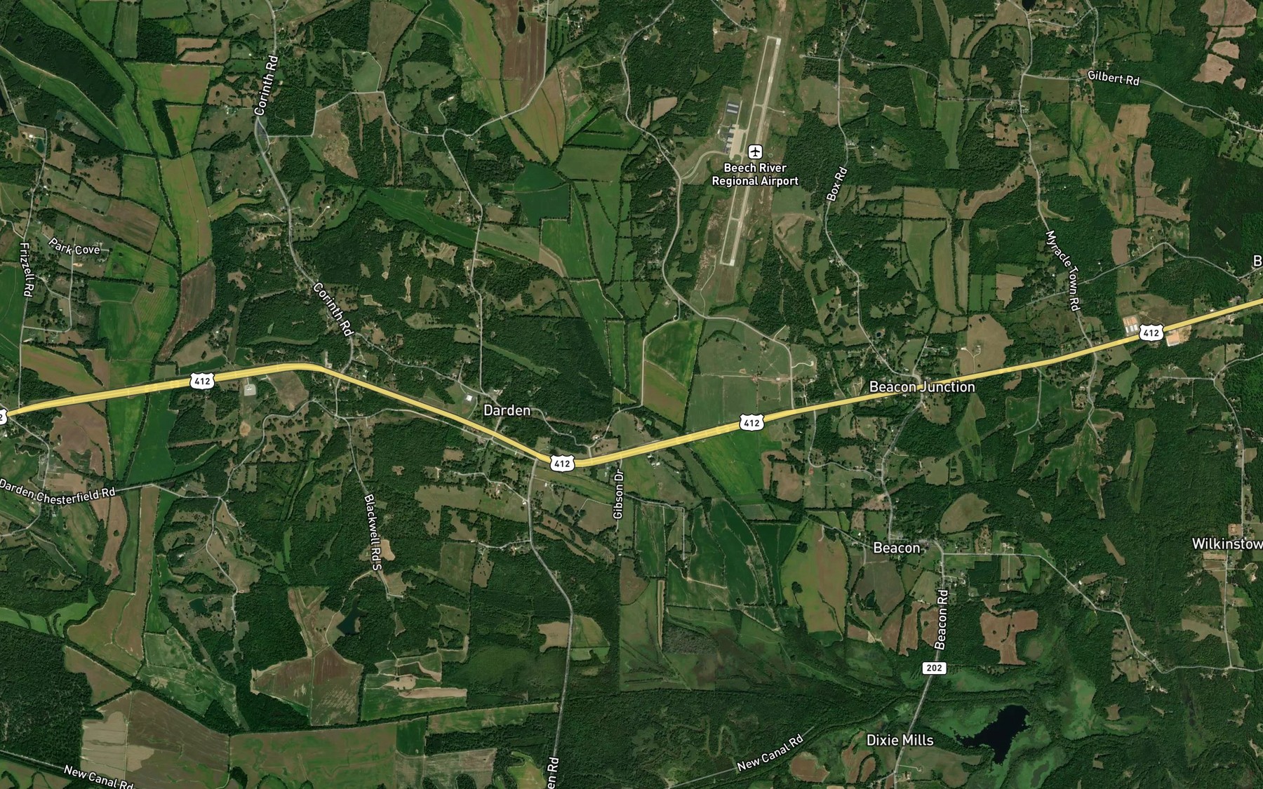 Satellite map of the Howard Branch