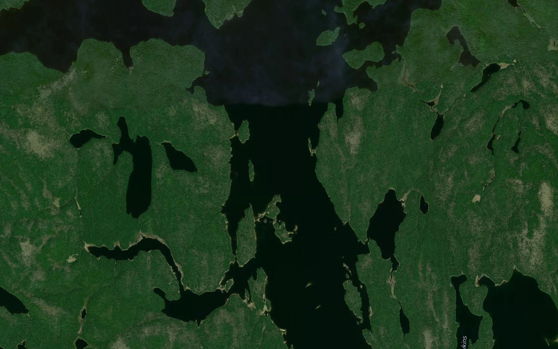 Satellite map of the Baie de Waskega