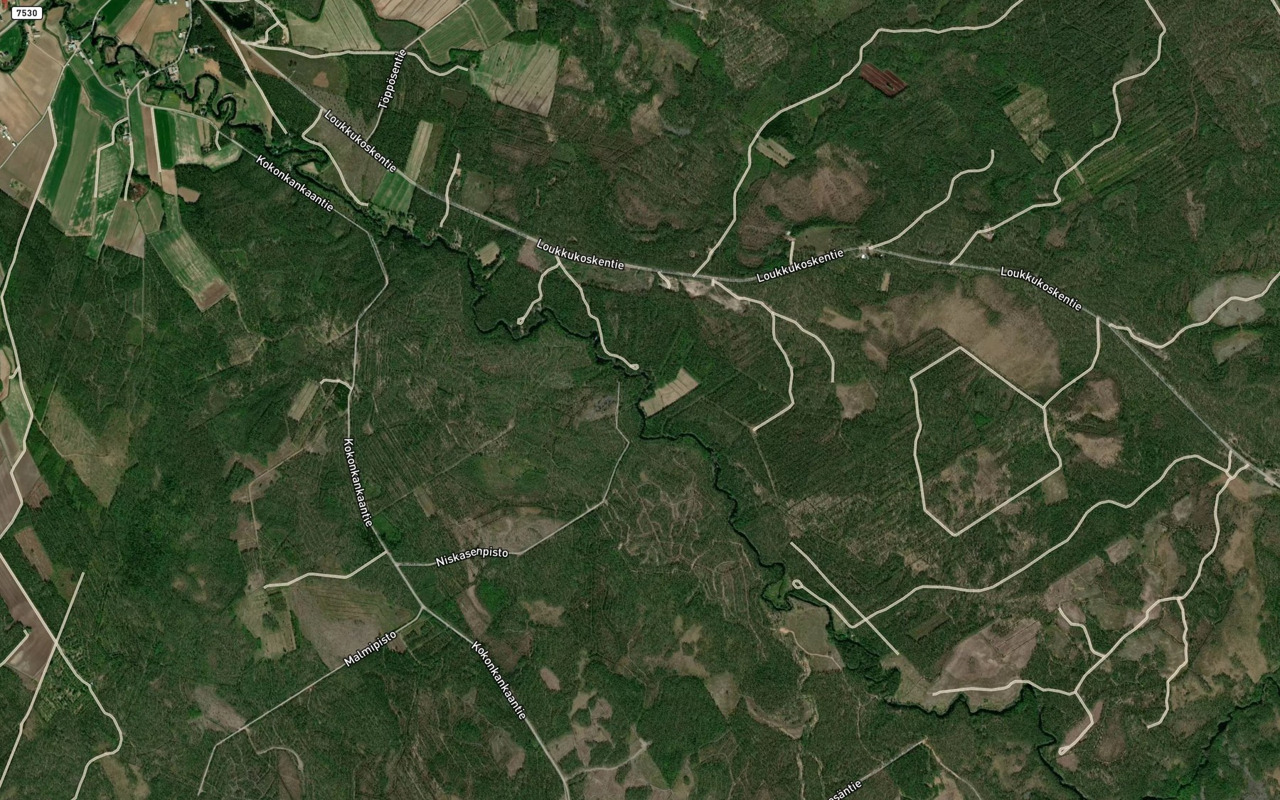 Satellite map of the Katajakoski