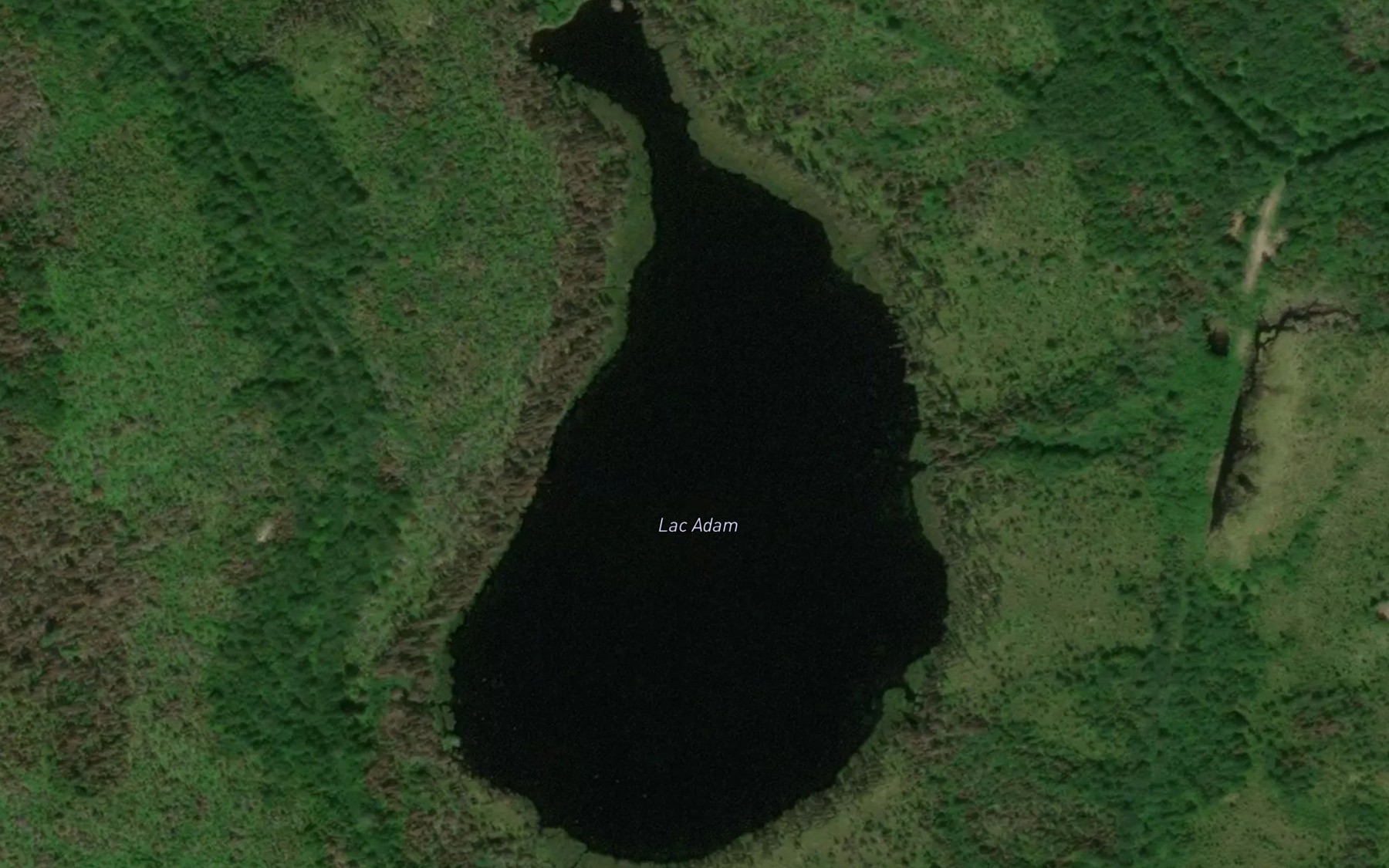 Satellite map of the Lac Adam