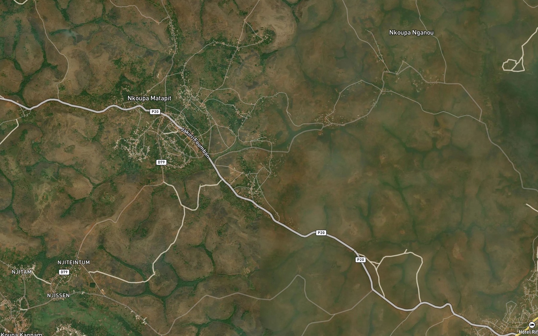 Satellite map of the Njilare