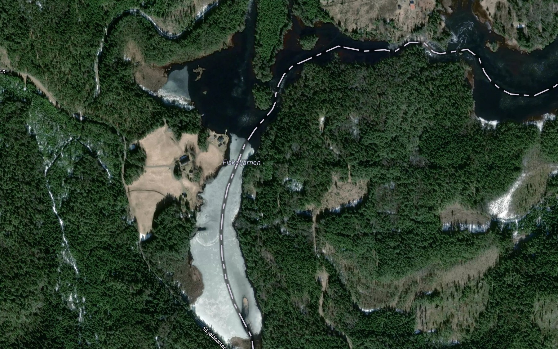 Satellite map of the Fisketjernet