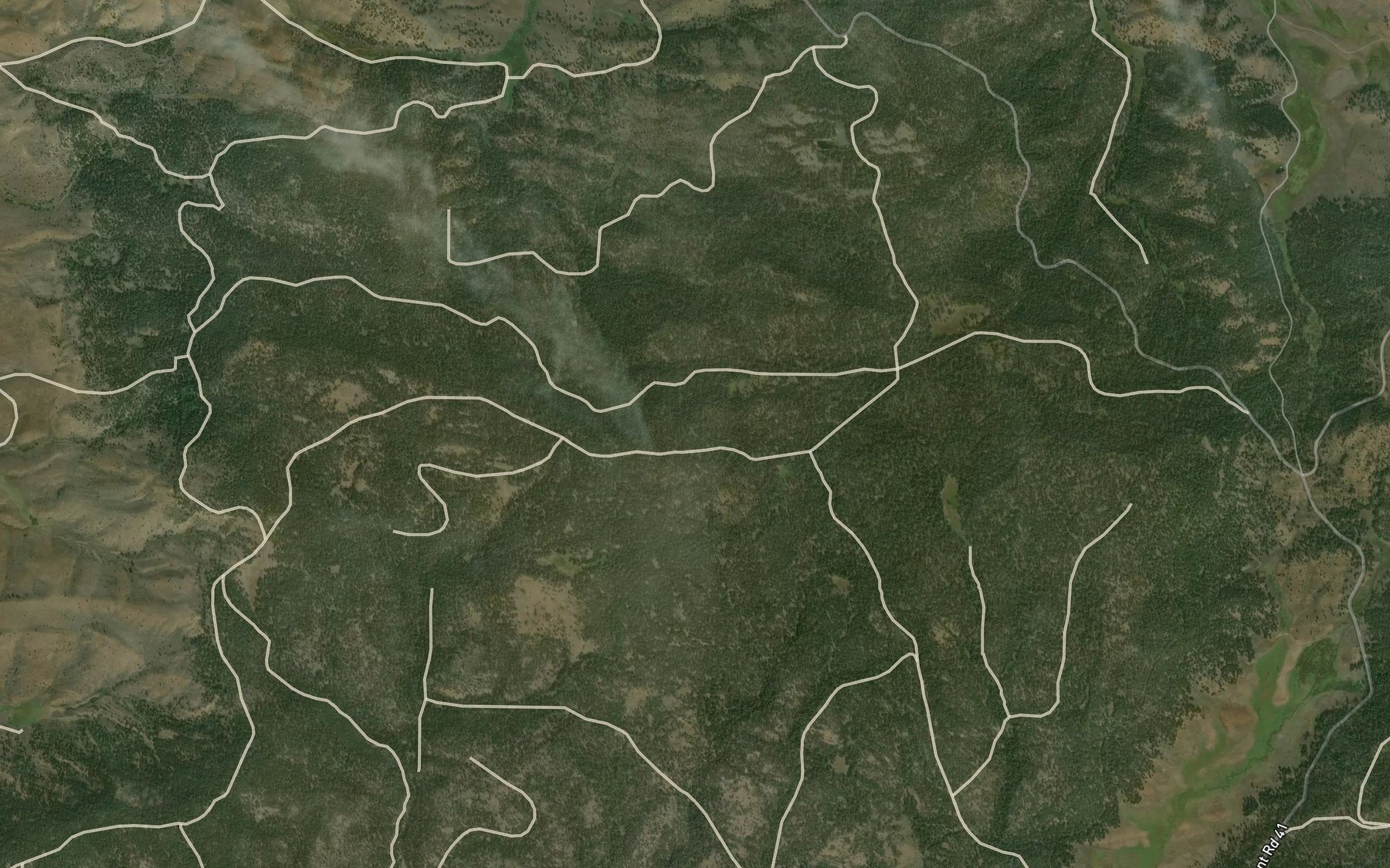 Satellite map of the Warm Springs