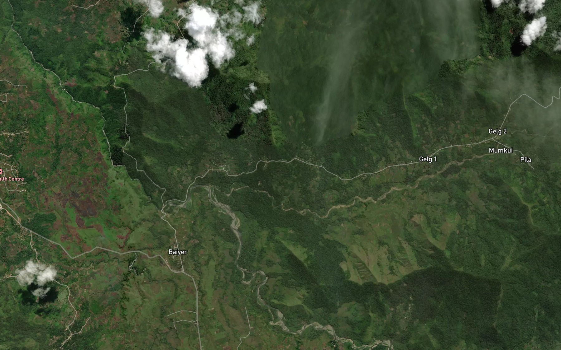 Satellite map of the Kuni River