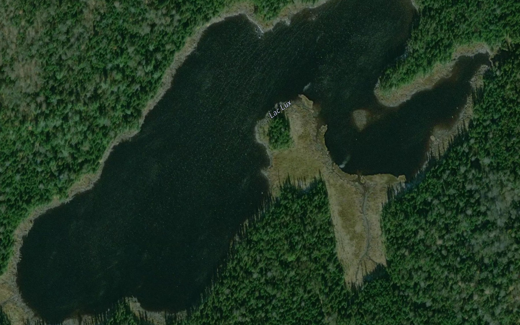 Satellite map of the Lac Lux