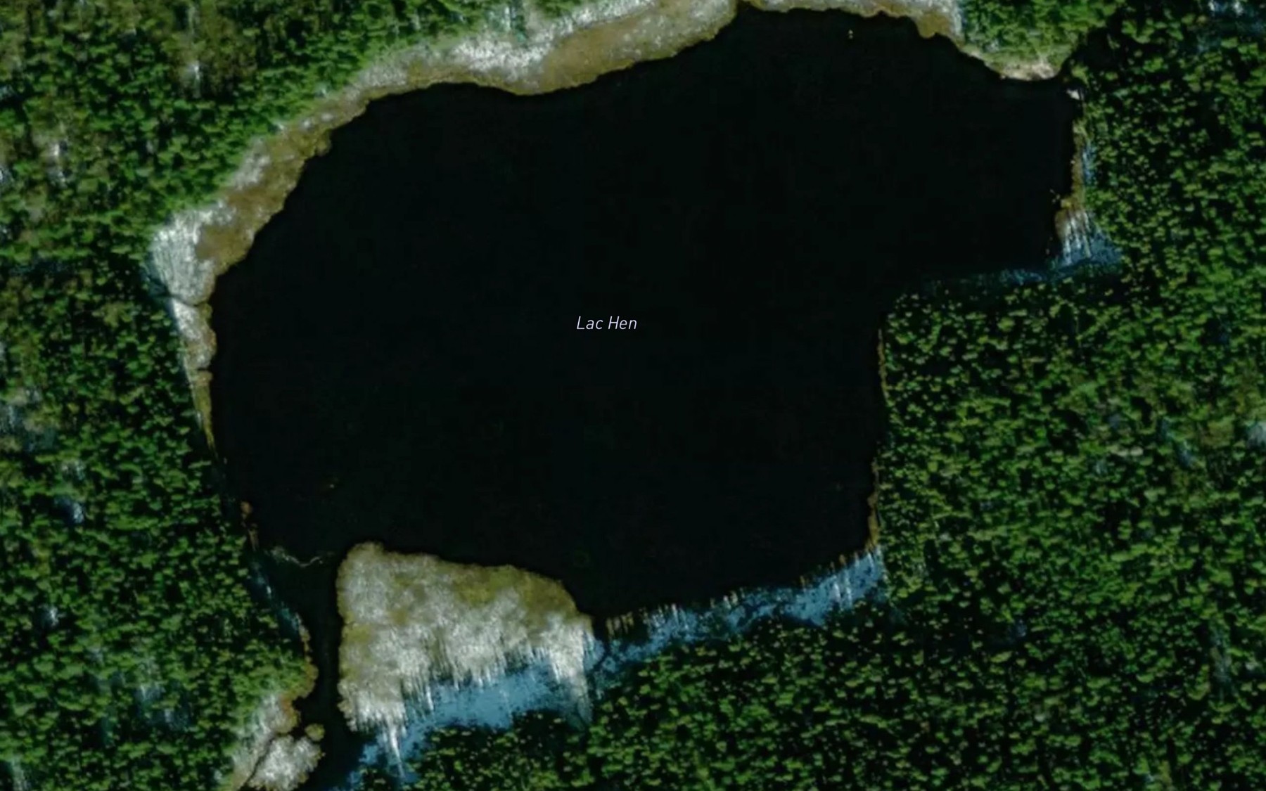 Satellite map of the Lac Hen