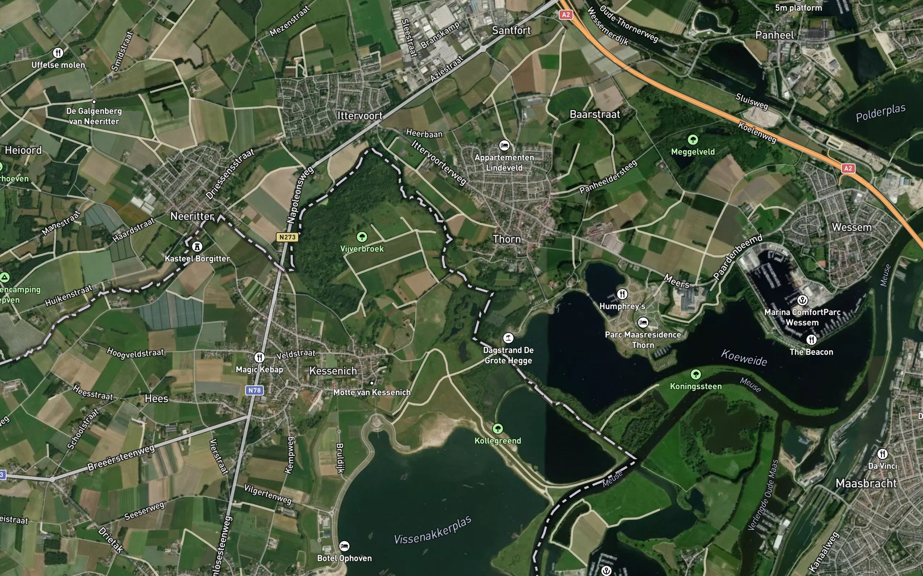 Satellite map of the Witbeek