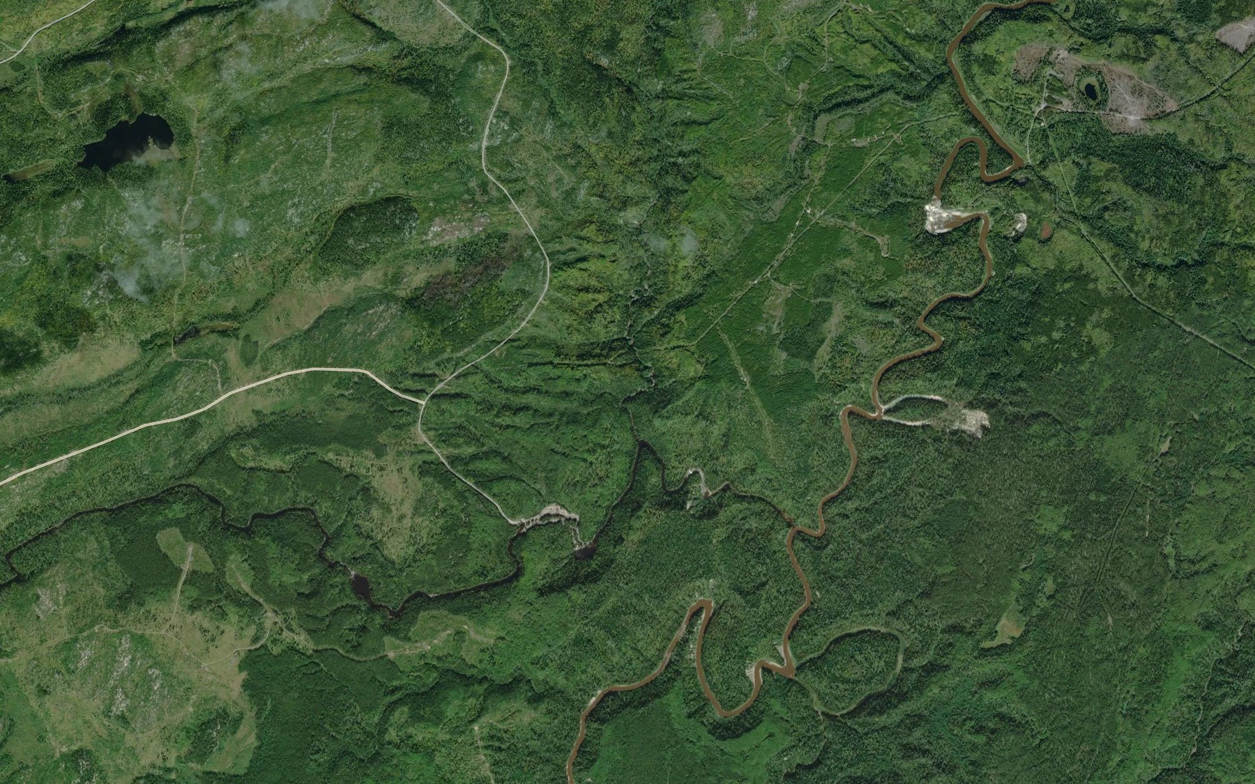 Satellite map of the Fakeloo Creek