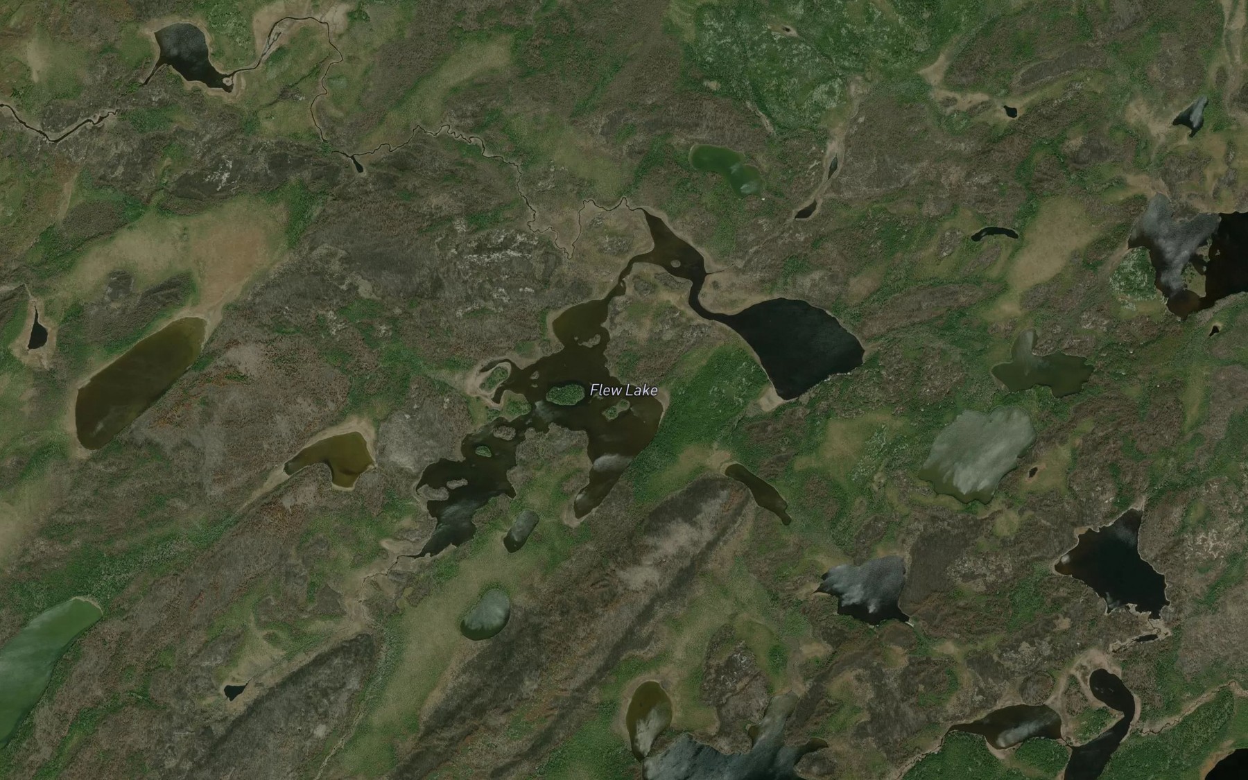 Satellite map of the Flew Lake