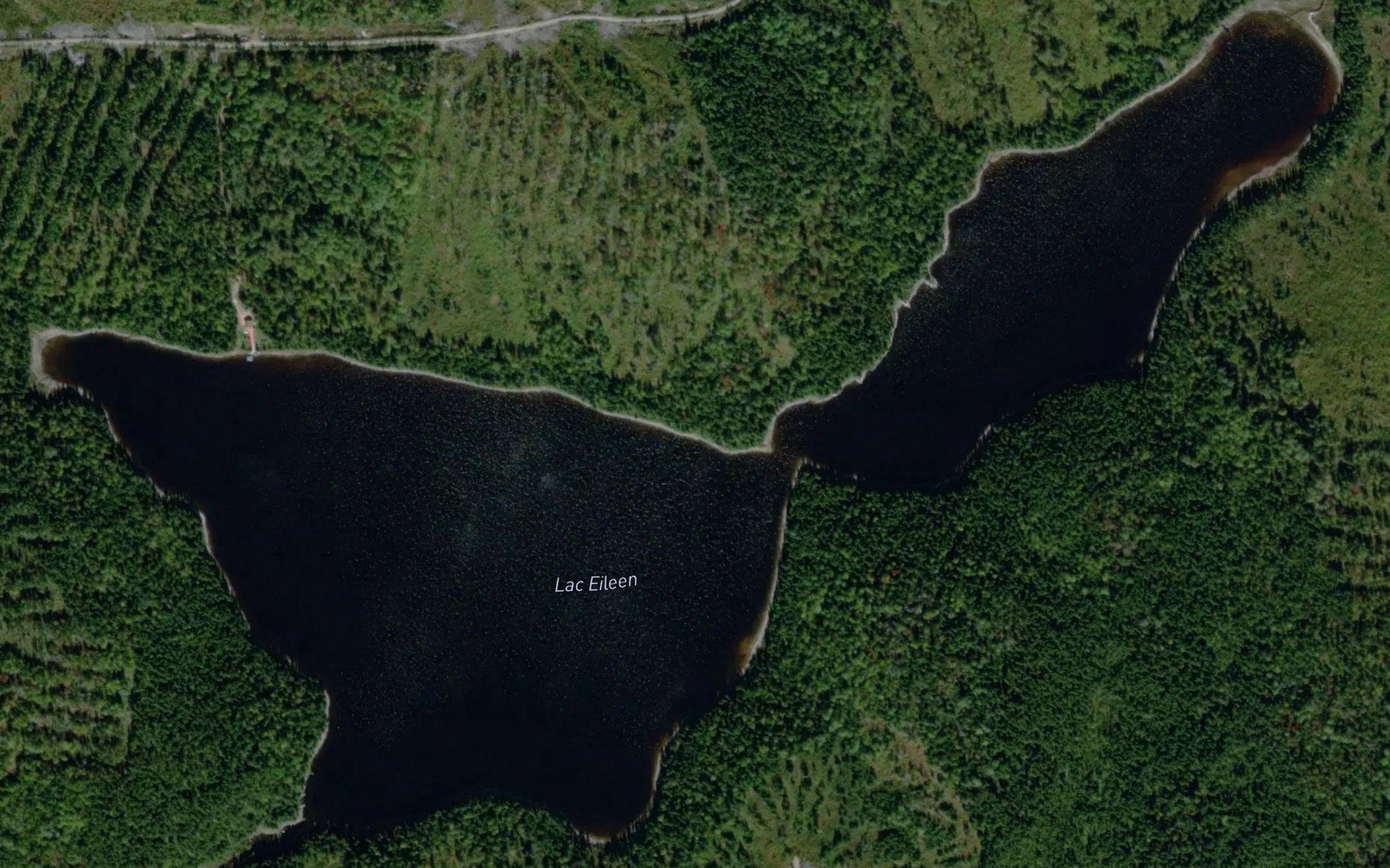 Satellite map of the Lac Eileen