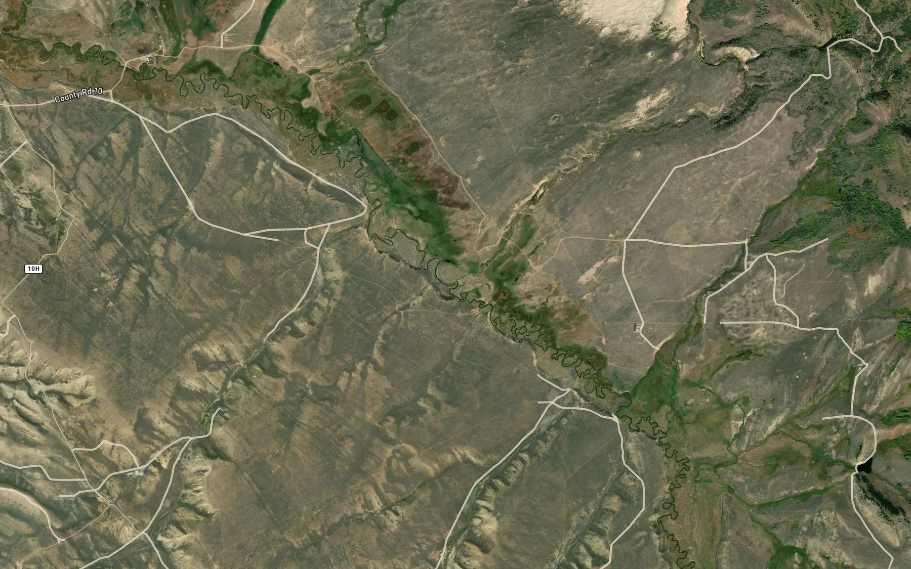 Satellite map of the East Sand Creek