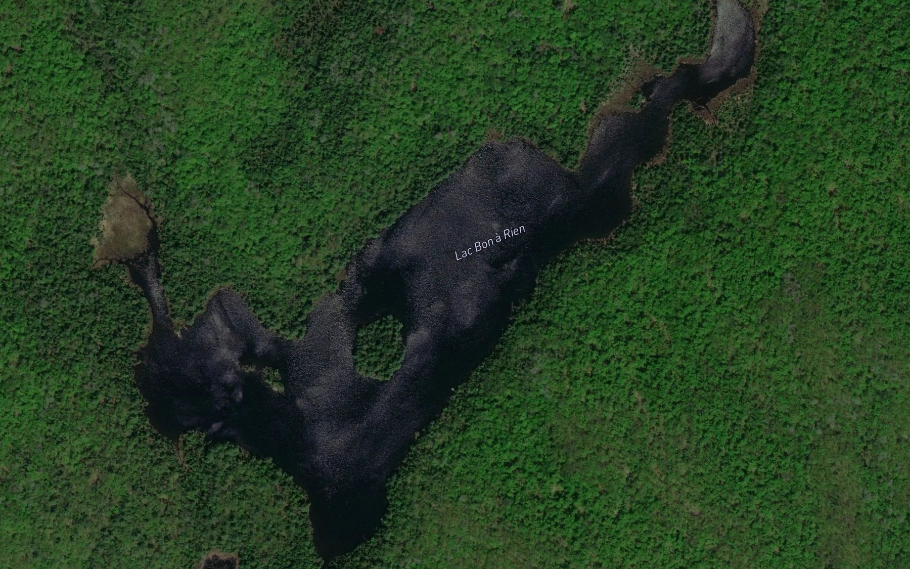 Satellite map of the Lac Bon a Rien