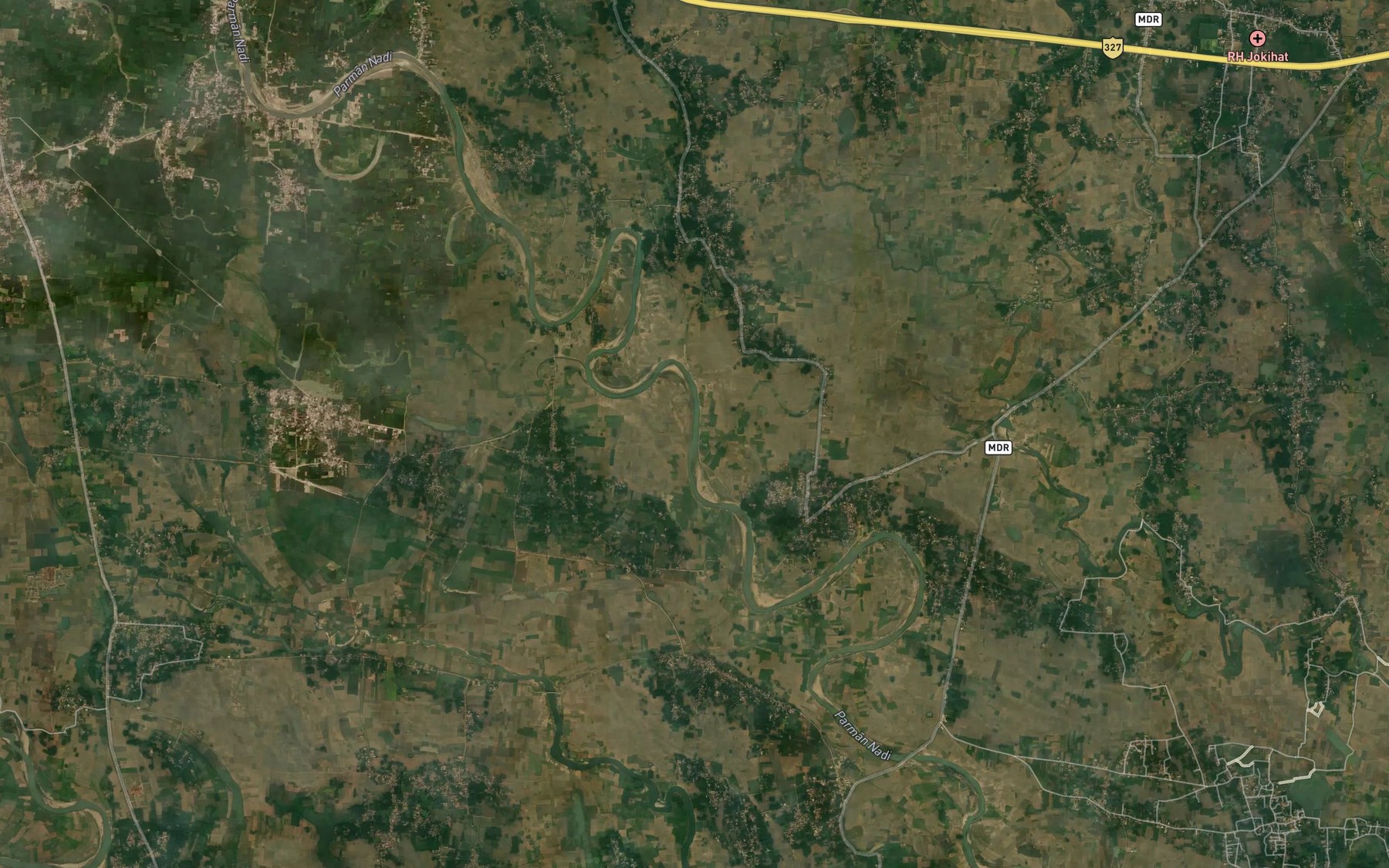 Satellite map of the Bakra Nadi