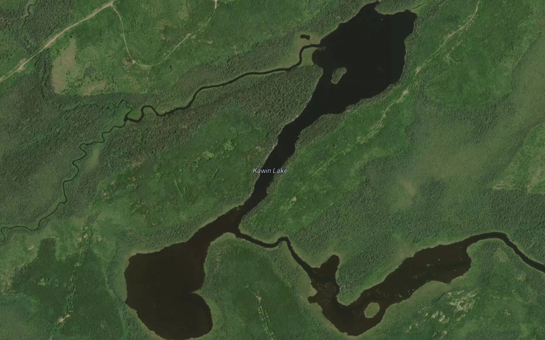 Satellite map of the Kawin Lake