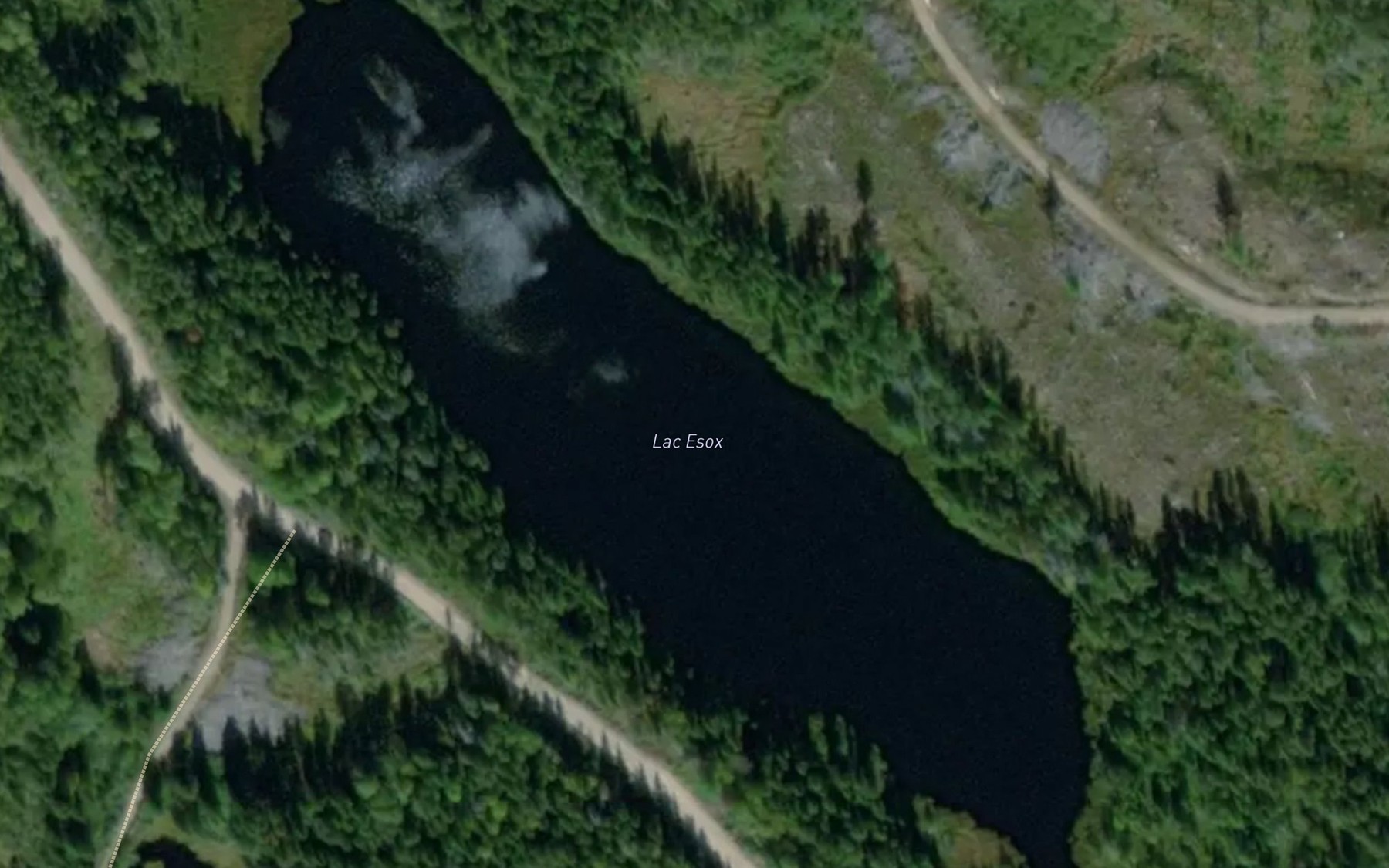 Satellite map of the Lac Esox
