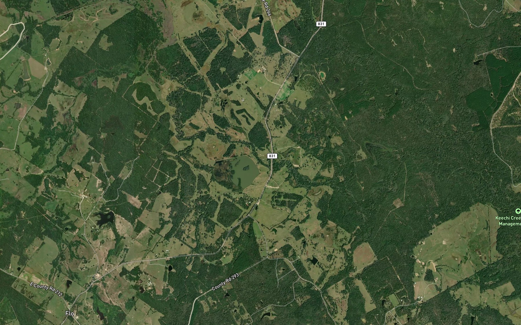 Satellite map of the Serasca Creek