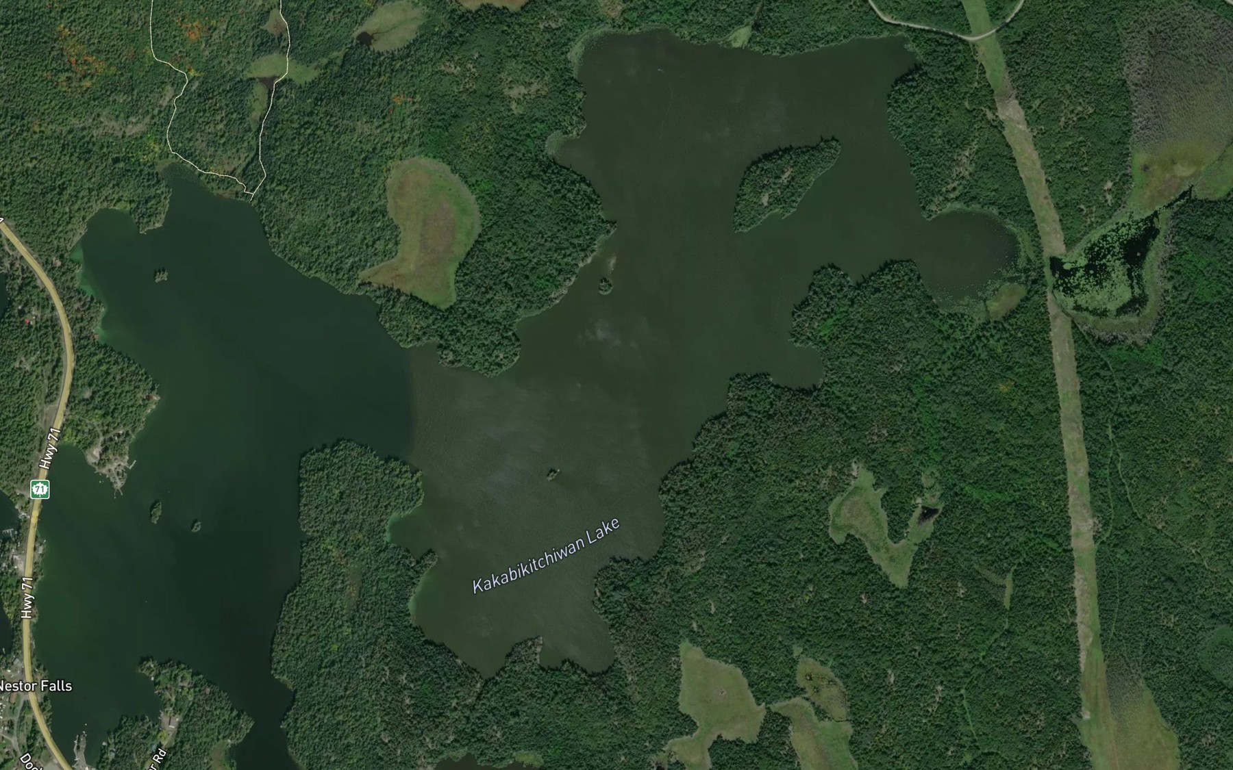 Satellite map of the Kakabikitchiwan Lake