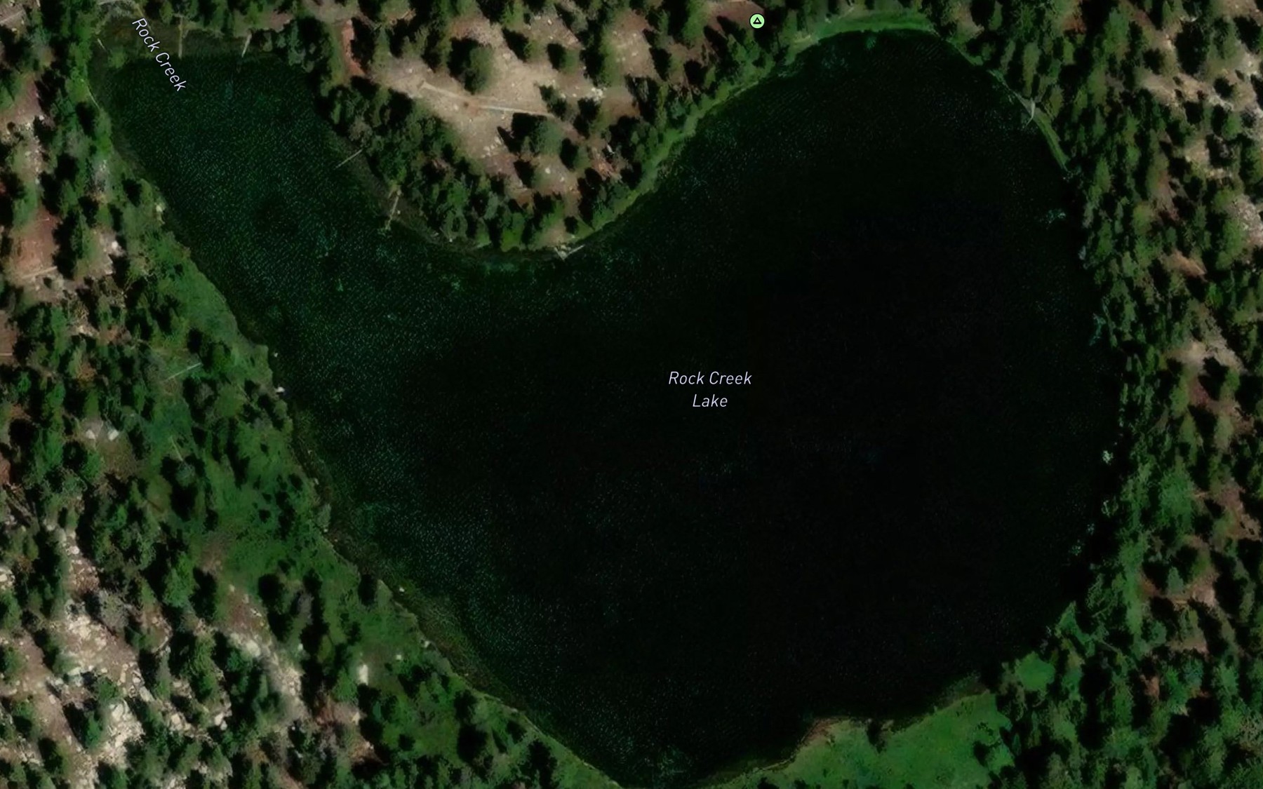 Satellite map of the Rock Creek Lake