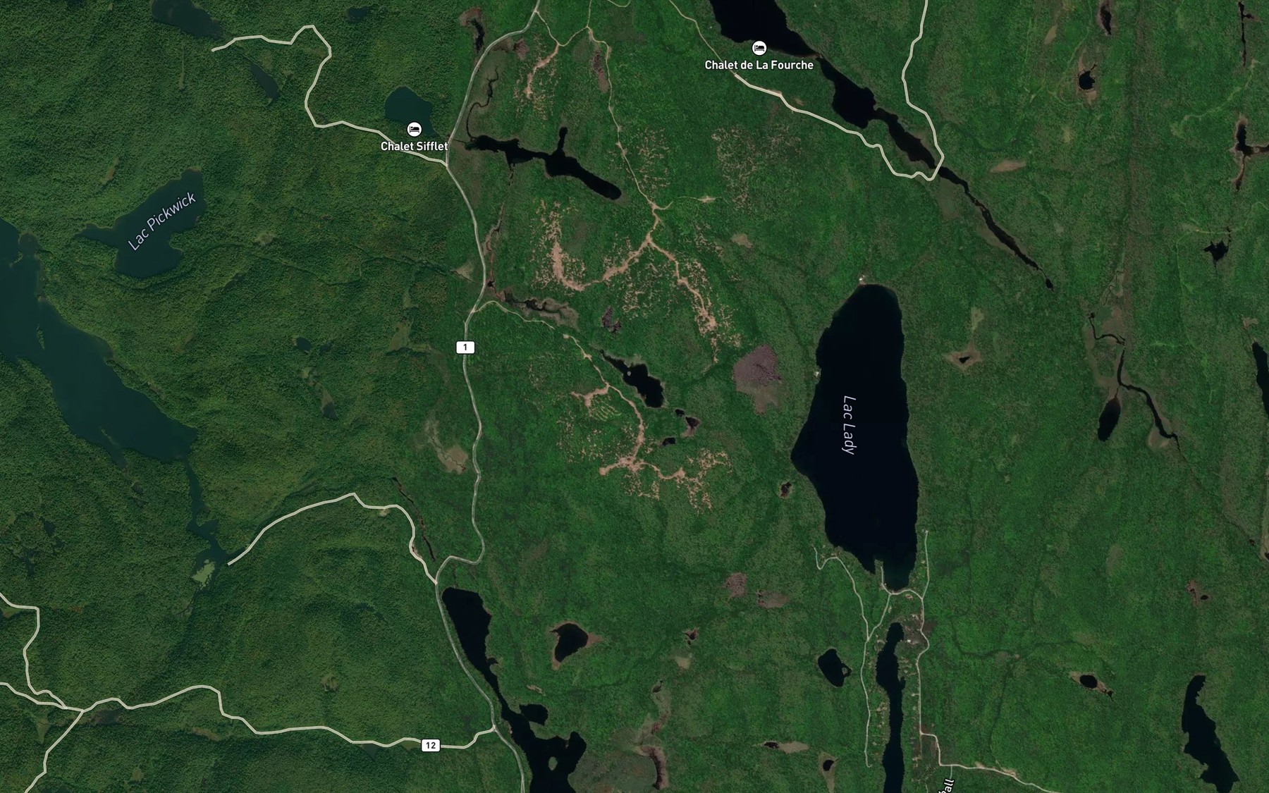 Satellite map of the Lac de l'Ivraie