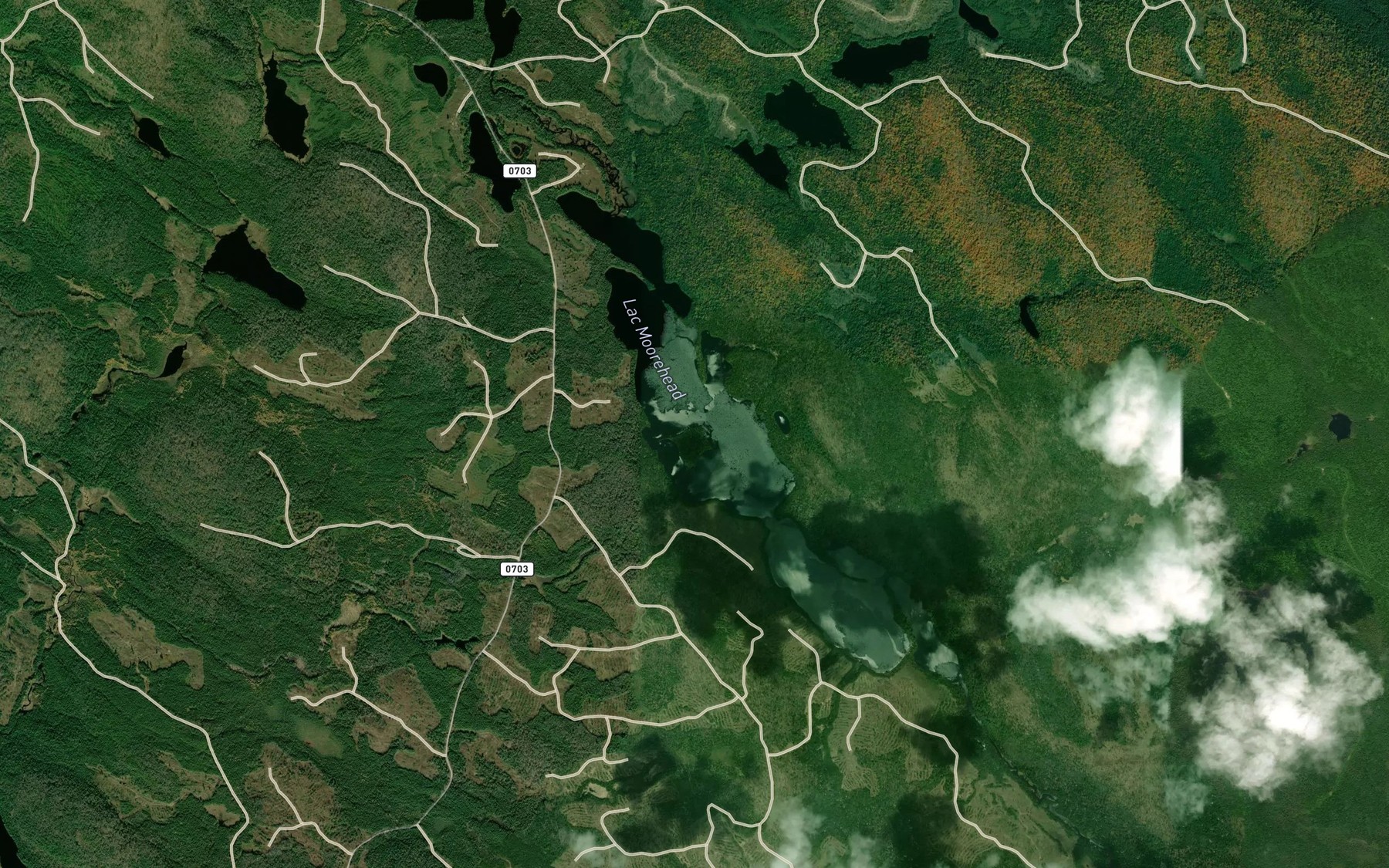 Satellite map of the Lac Moorehead