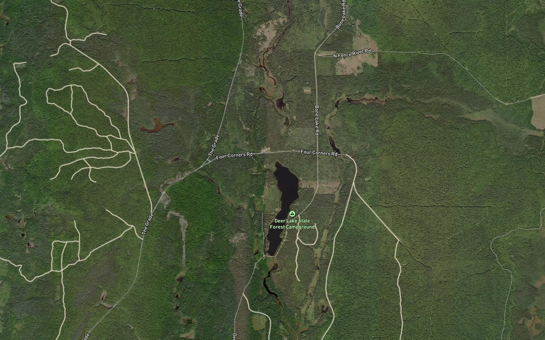 Satellite map of the Twenty Six Creek