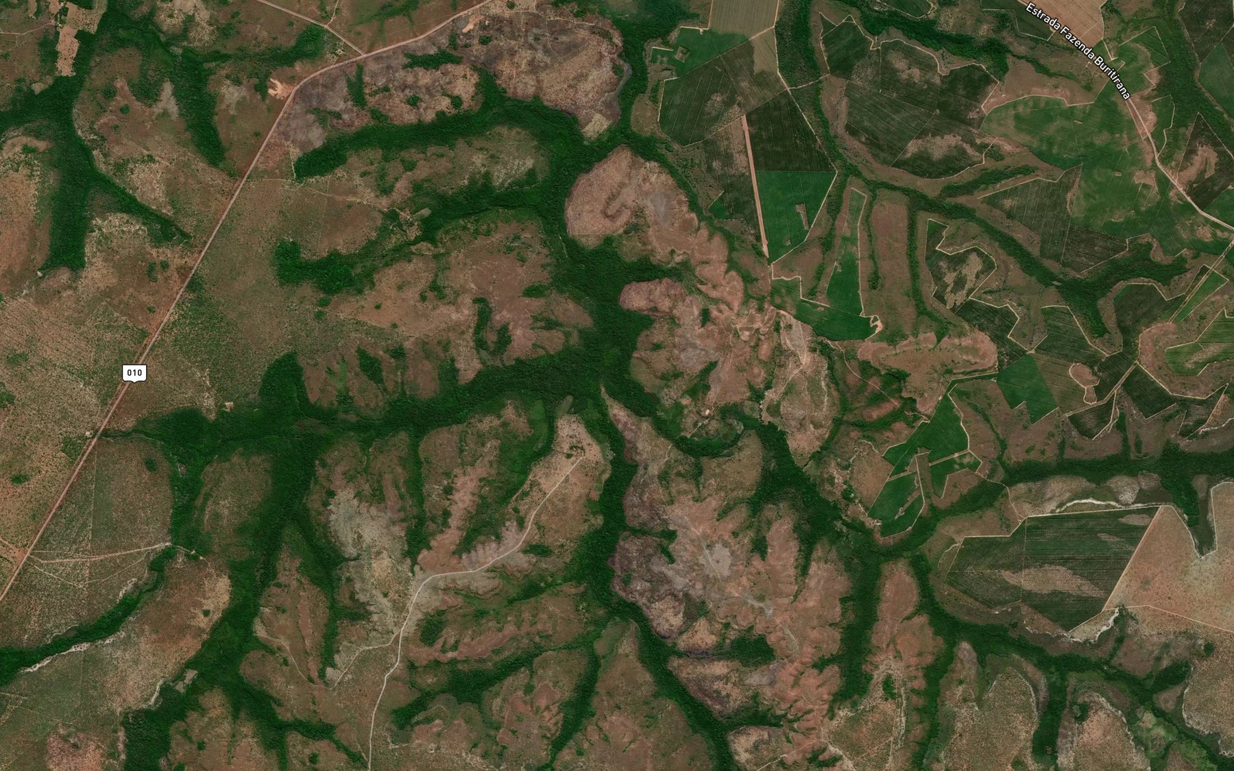 Satellite map of the Corrego Buritirana