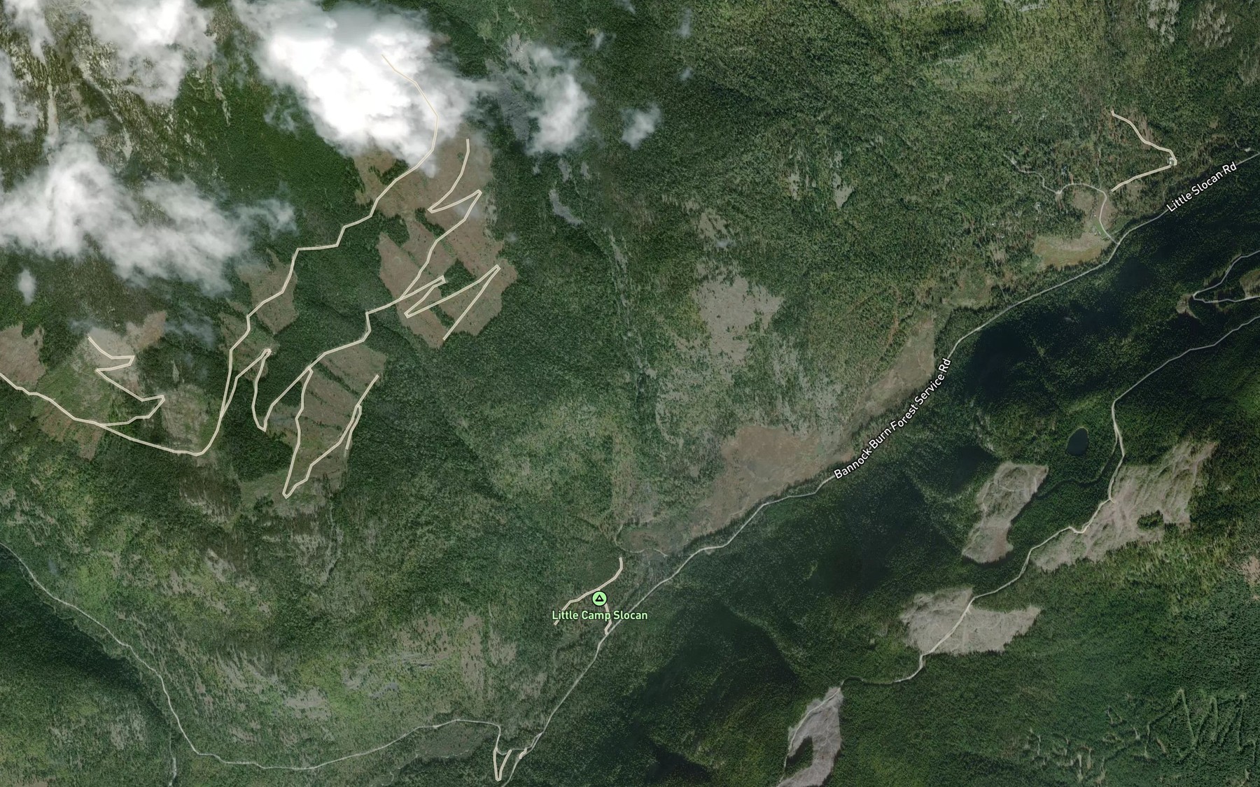 Satellite map of the Robertson Creek