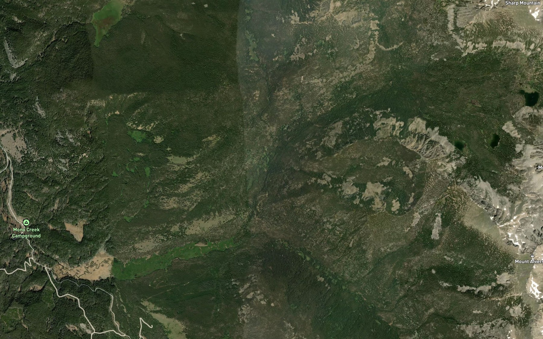 Satellite map of the Lamb Creek