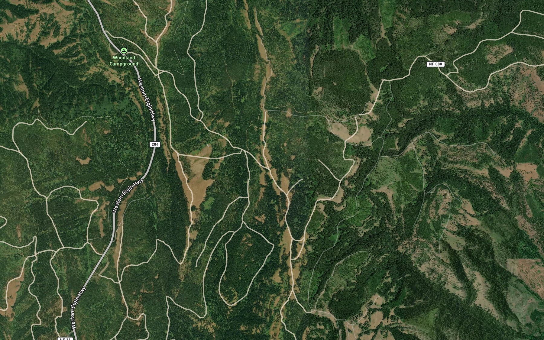 Satellite map of the Waight Spring