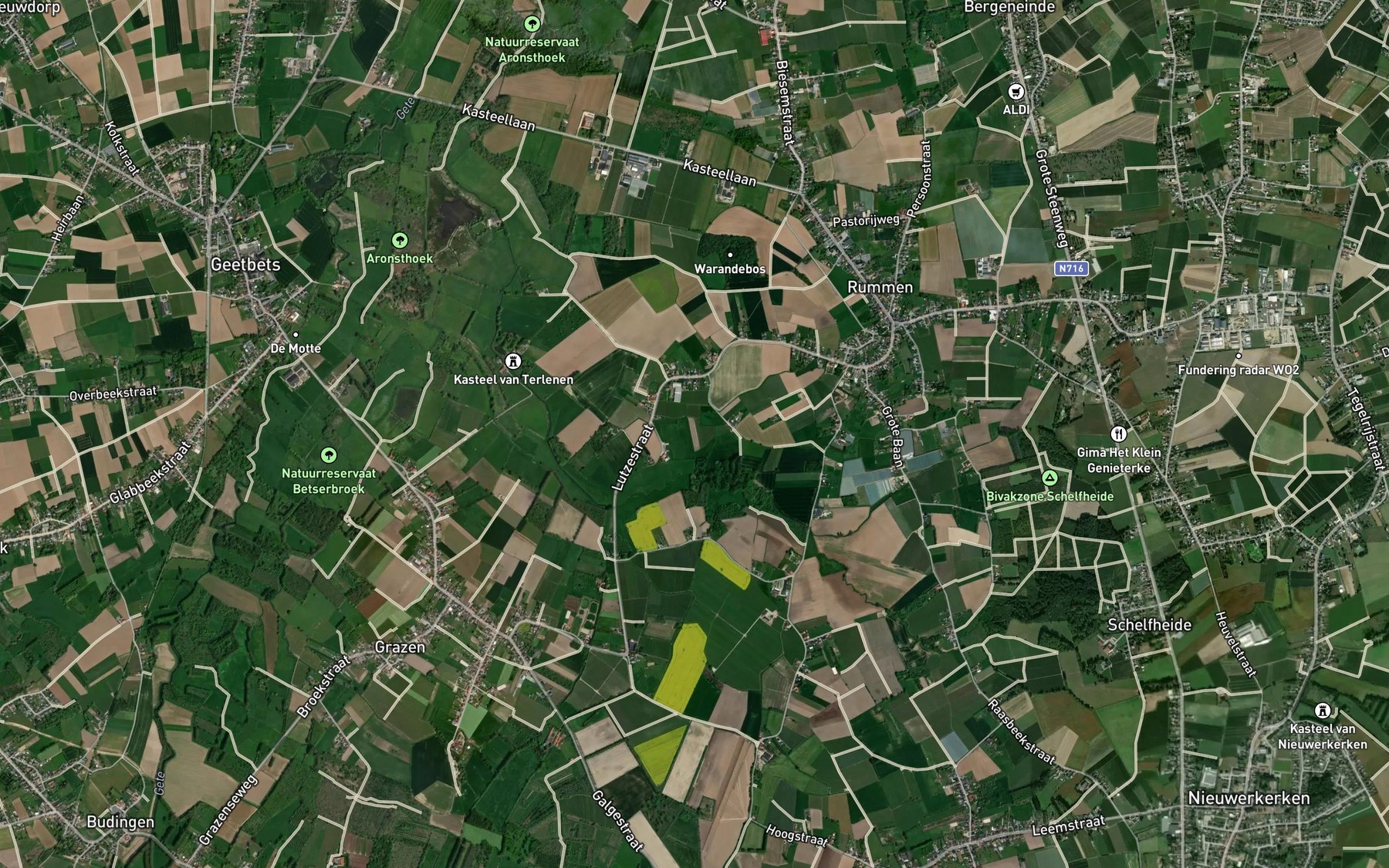 Satellite map of the Roomenbeek