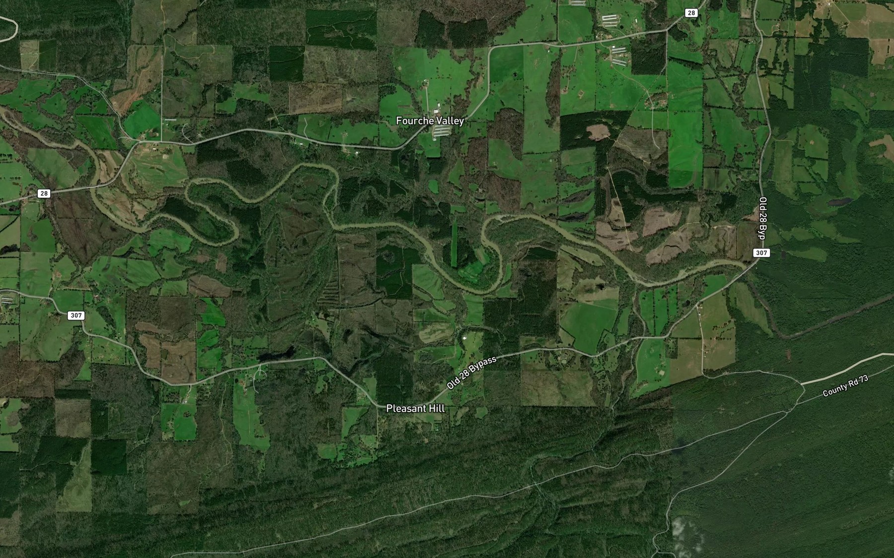 Satellite map of the Lick Branch