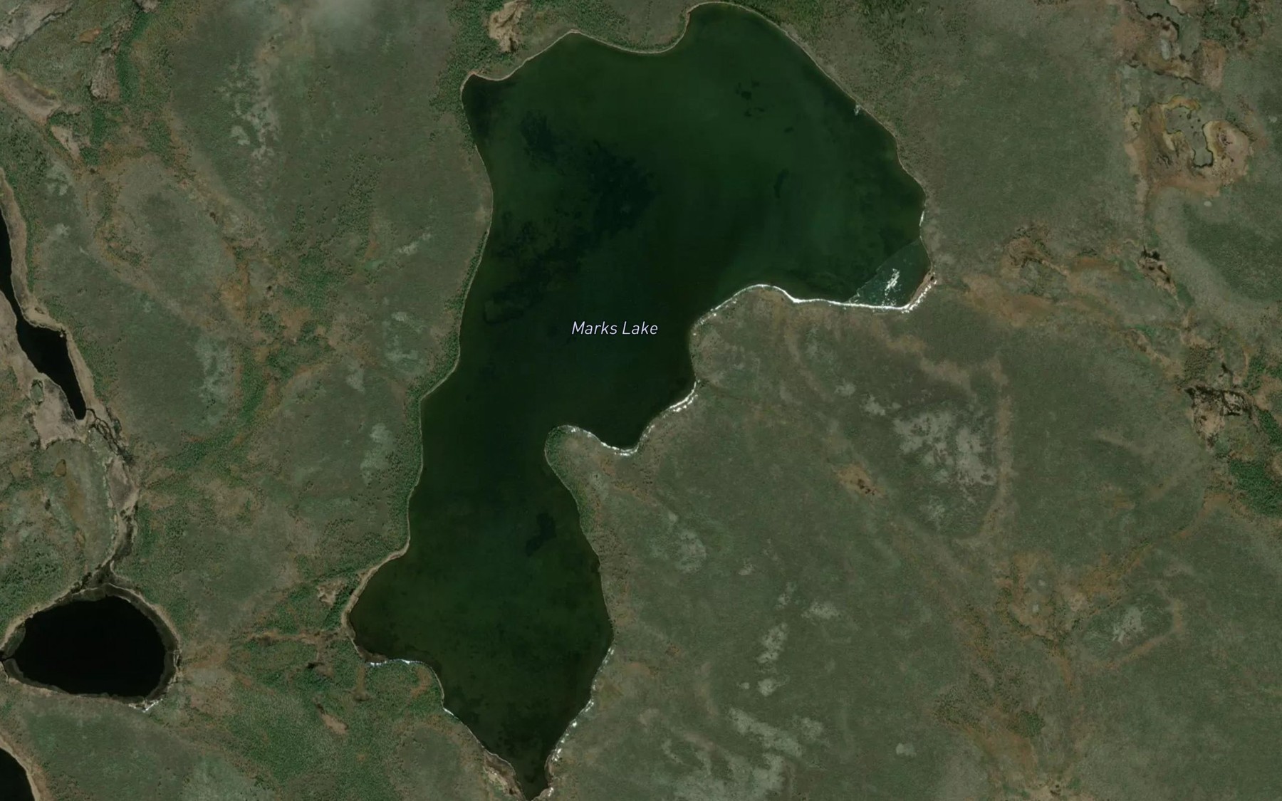 Satellite map of the Marks Lake