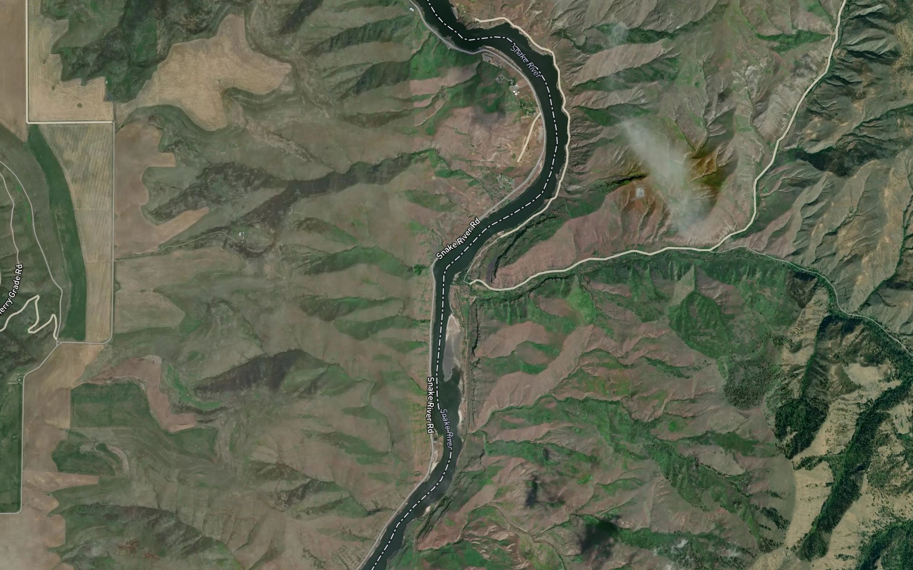 Satellite map of the Captain John Creek