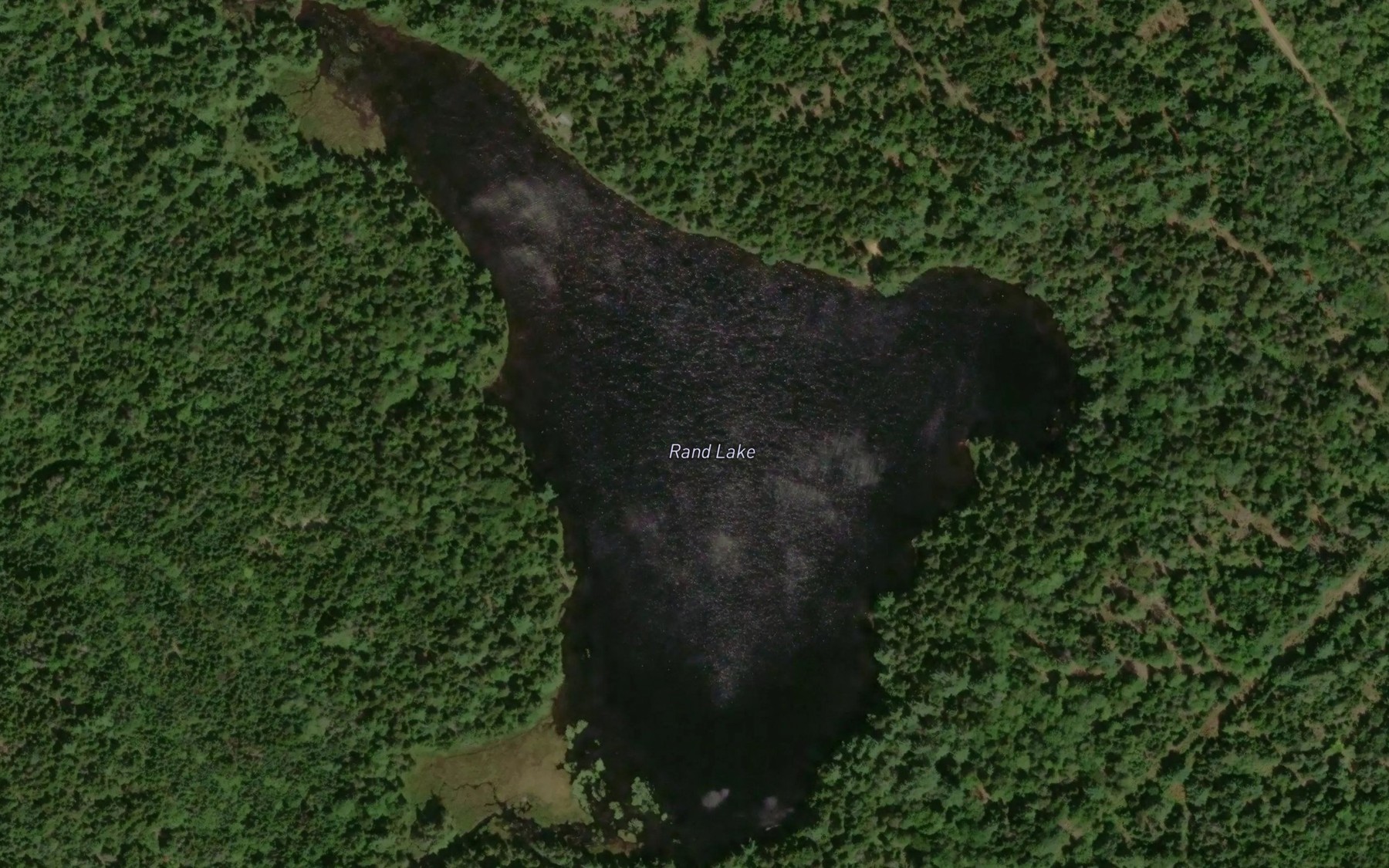 Satellite map of the Rand Lake