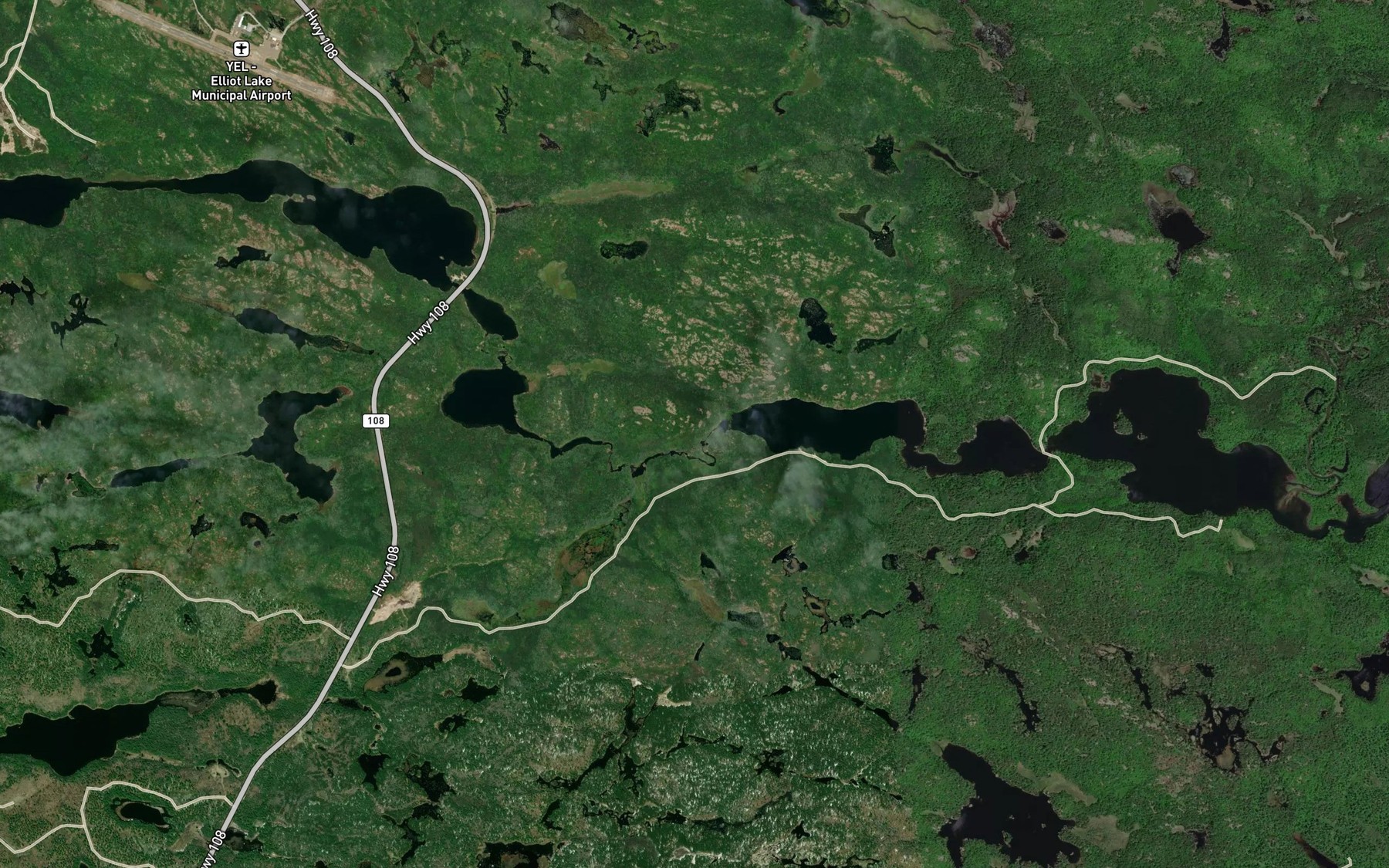 Satellite map of the McCarthy Creek