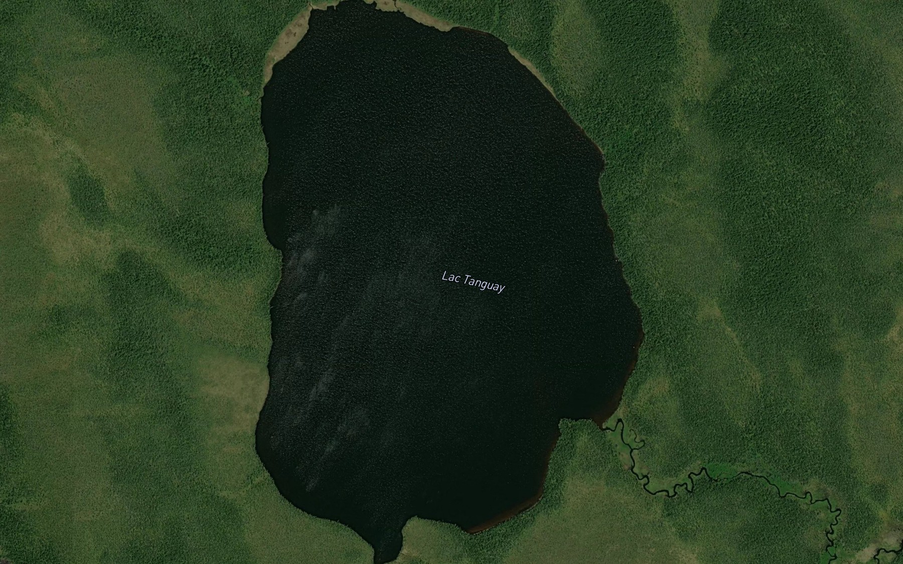 Satellite map of the Lac Tanguay