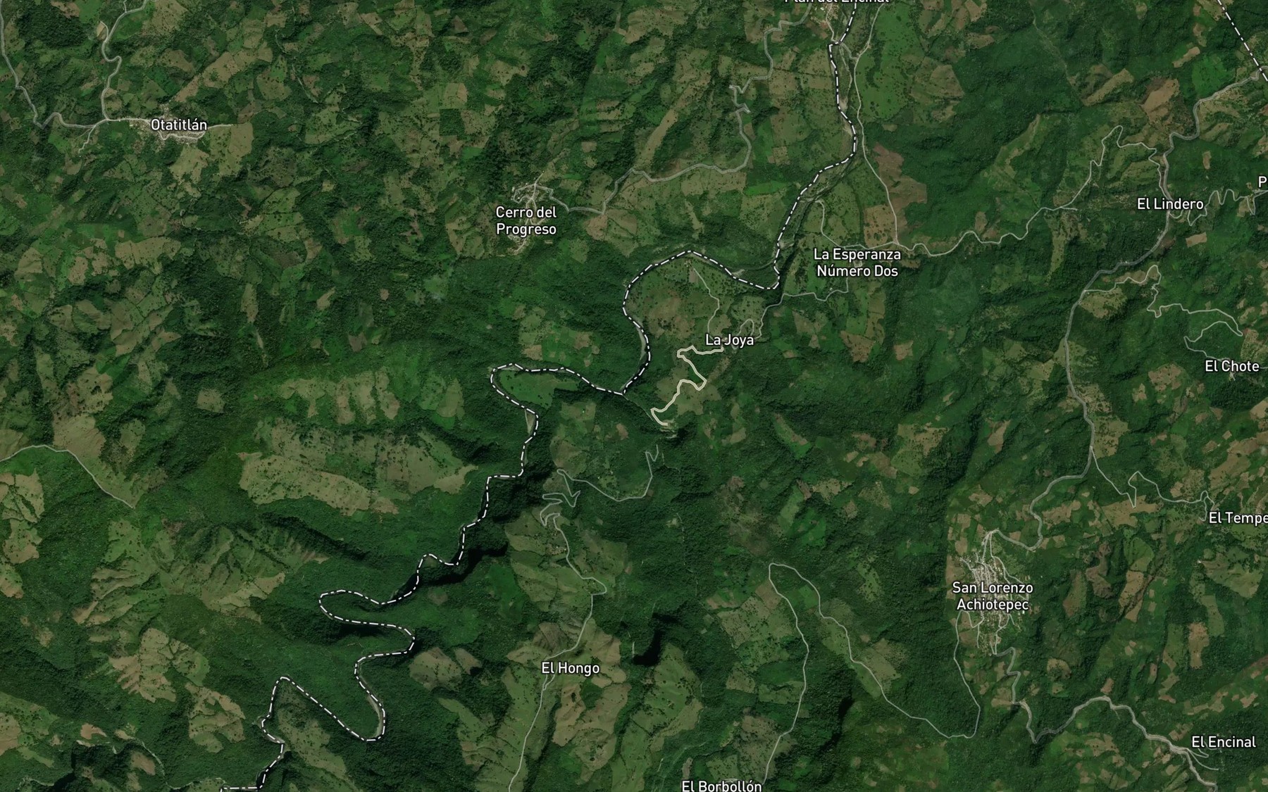 Satellite map of the Borbollon